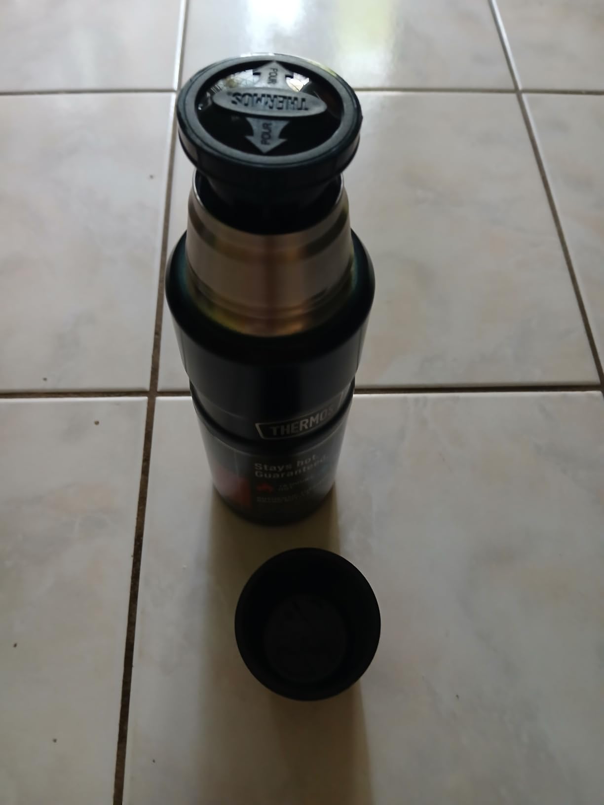 THERMOS Stainless King Vacuum-Insulated Compact Bottle, 16 Ounce, Midnight Blue Customer Review THERMOS Stainless King Vacuum-Insulated Compact Bottle, 16 Ounce, Midnight Blue - Customer Photo 4