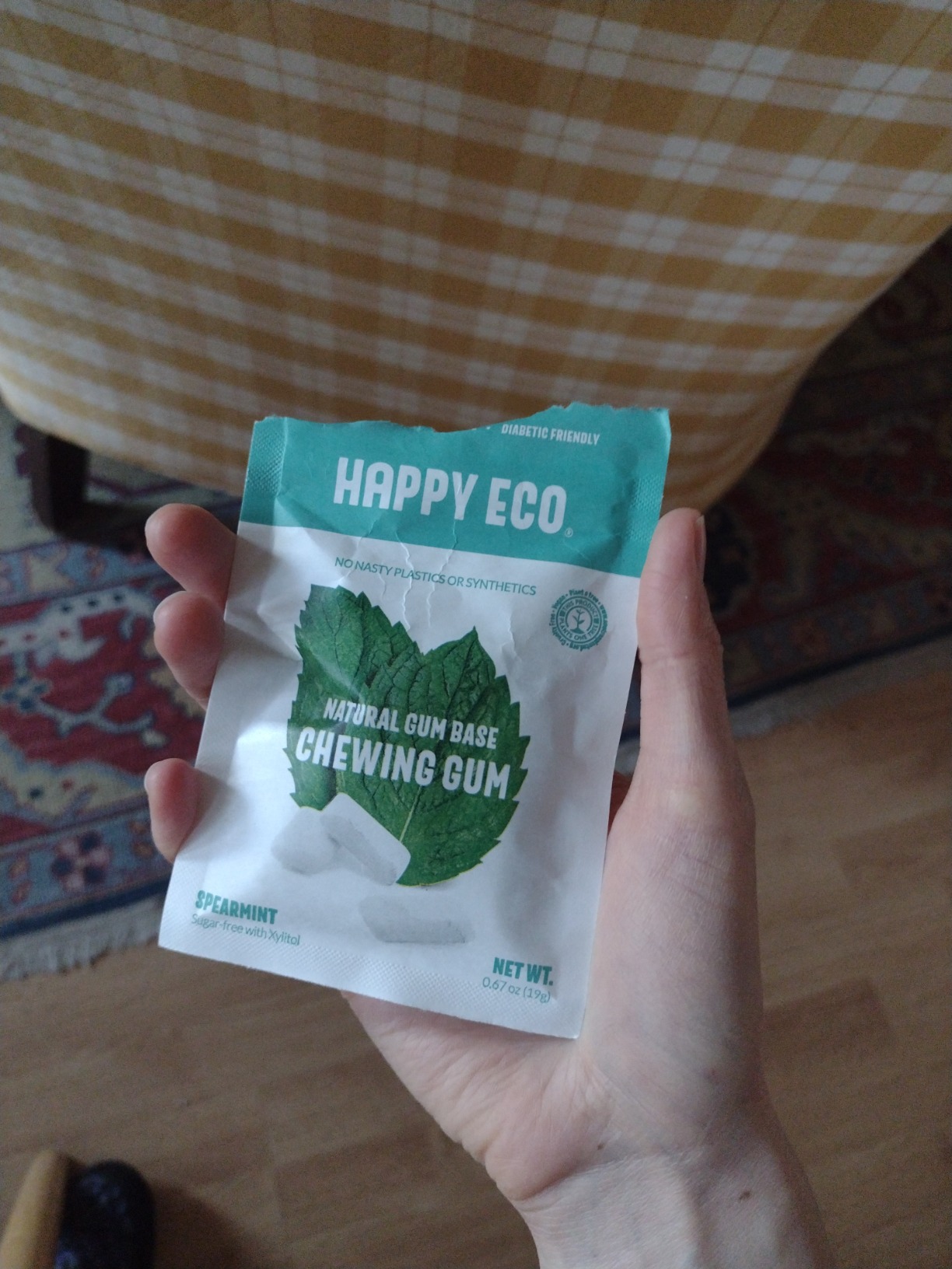 Sugar Free Natural Chewing Gum (84 Pcs) - Xylitol Gum with Stevia - Aspartame Free - All Natural Gum - Vegan, Gluten Free Keto - Wintergreen - Customer Photo 2