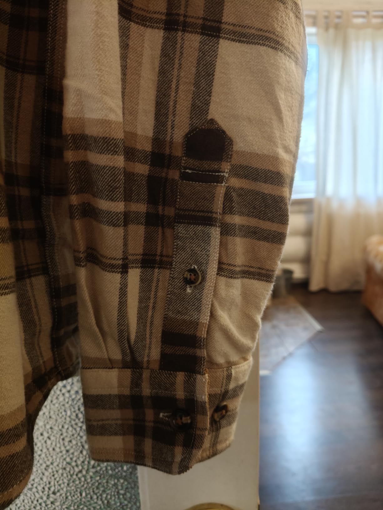 Dubinik® Mens Flannel Shirts Long Sleeve Flannel Shirt for Men Casual Button Down Brushed 100% Cotton Shirt - Customer Photo 1