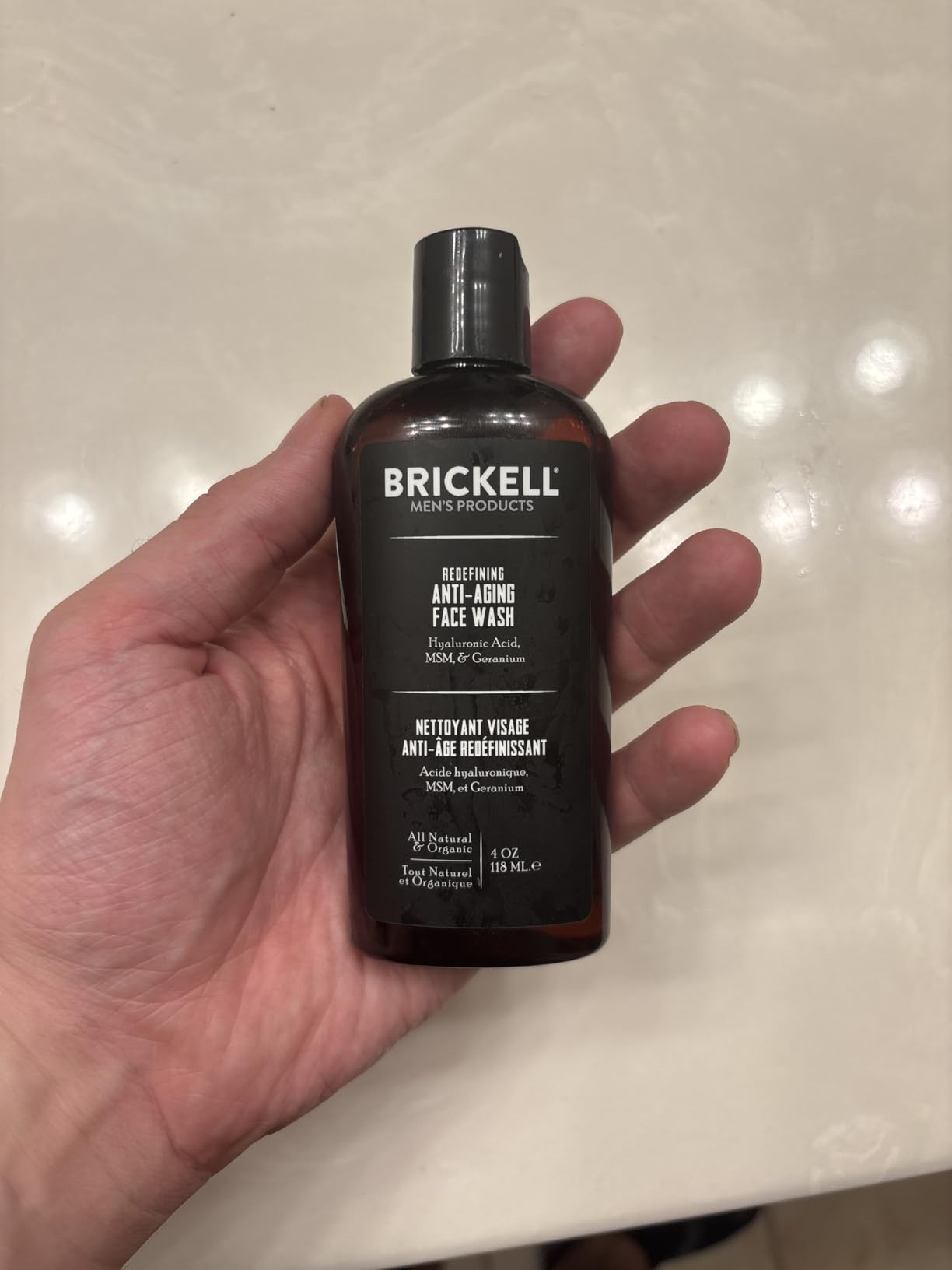 Brickell Men's Redefining Anti-Aging Face Wash For Men, Natural and Organic, Foaming Gel Face Wash Firms & Plumps Skin to Reduce Signs of Aging (Scented, 4 oz) Customer Review Brickell Men's Redefining Anti-Aging Face Wash For Men, Natural and Organic, Foaming Gel Face Wash Firms & Plumps Skin to Reduce Signs of Aging (Scented, 4 oz) - Customer Photo 3