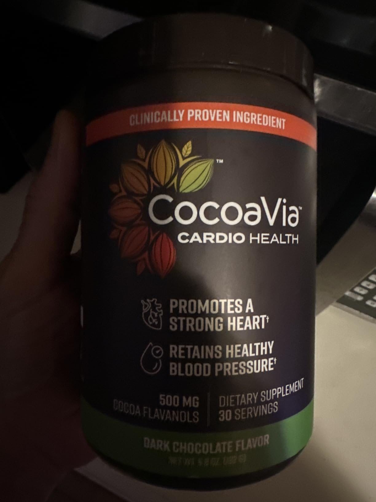 CocoaVia Cardio Health Cocoa Powder, 30 Servings, 500mg Cocoa Flavanols, Support Heart Health, Boost Nitric Oxide, Improve Circulation, Energy, Preworkout, Vegan, Dark Chocolate Cacao - Customer Photo 1
