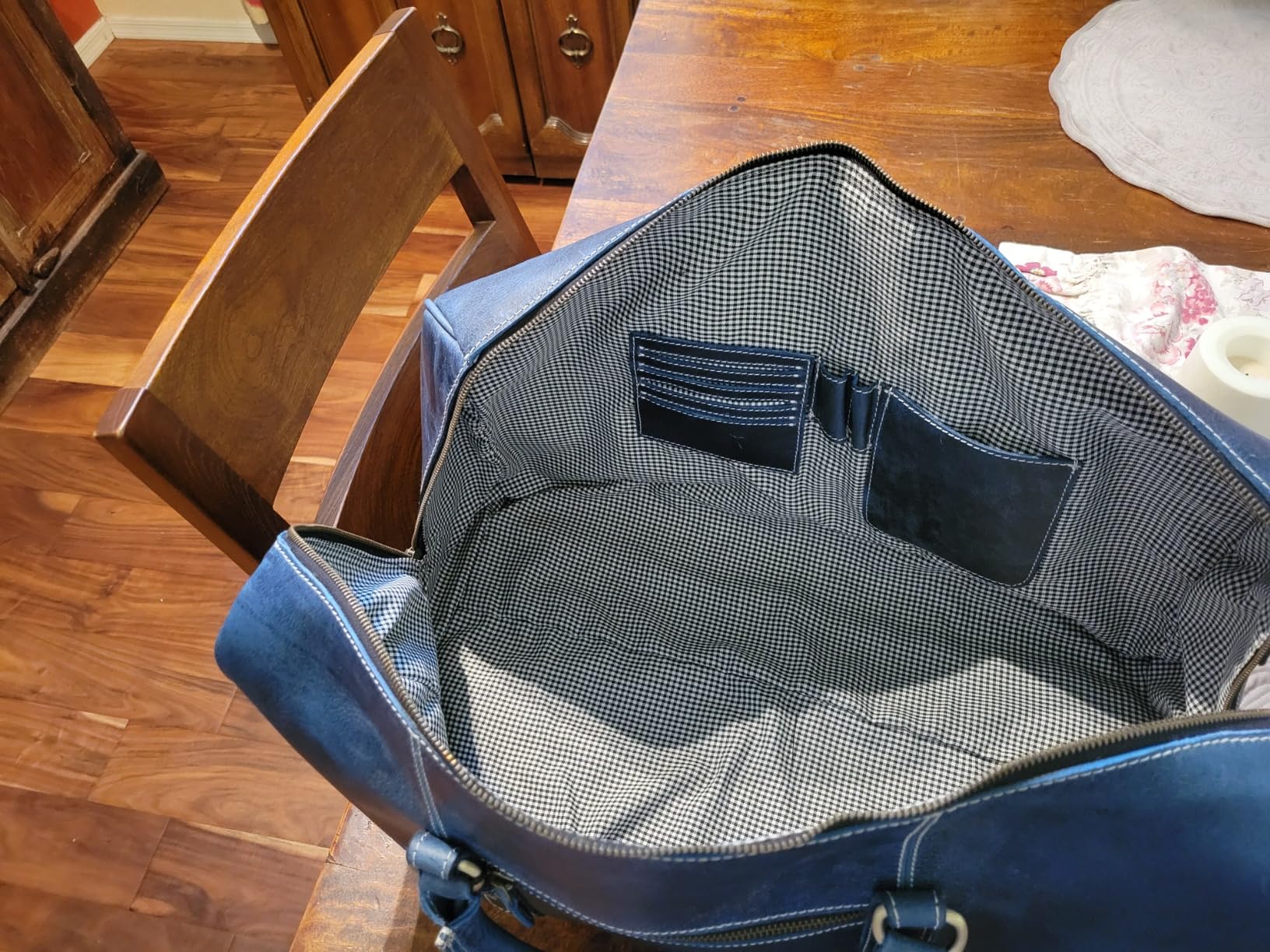 Leather Duffel Bag for Men & Women Travel, Weekend, Overnight, Gym Bag - Customer Photo 4