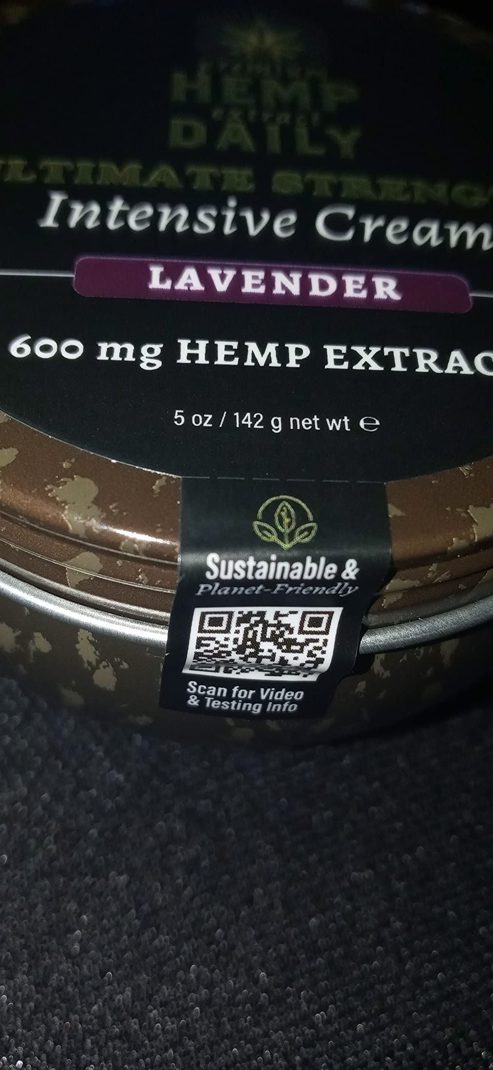 Premium Hemp Extract Daily Ultimate Strength Intensive Cream - Muscle, Knee, Joints, Back, Neck and Shoulder Rub - Organic Ingredients, Topical Lotion with Essential Oils - Lavender, Single 5oz - Customer Photo 2
