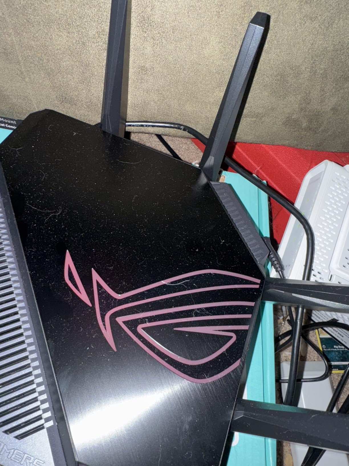 ASUS ROG Rapture GT-AXE11000 Tri-band WiFi 6E Extendable Gaming Router, 6GHz Band, 2.5G Port, Triple-level Game Acceleration, VPN Fusion, Subscription-free Network Security, AiMesh Compatible Customer Review ASUS ROG Rapture GT-AXE11000 Tri-band WiFi 6E Extendable Gaming Router, 6GHz Band, 2.5G Port, Triple-level Game Acceleration, VPN Fusion, Subscription-free Network Security, AiMesh Compatible - Customer Photo 2