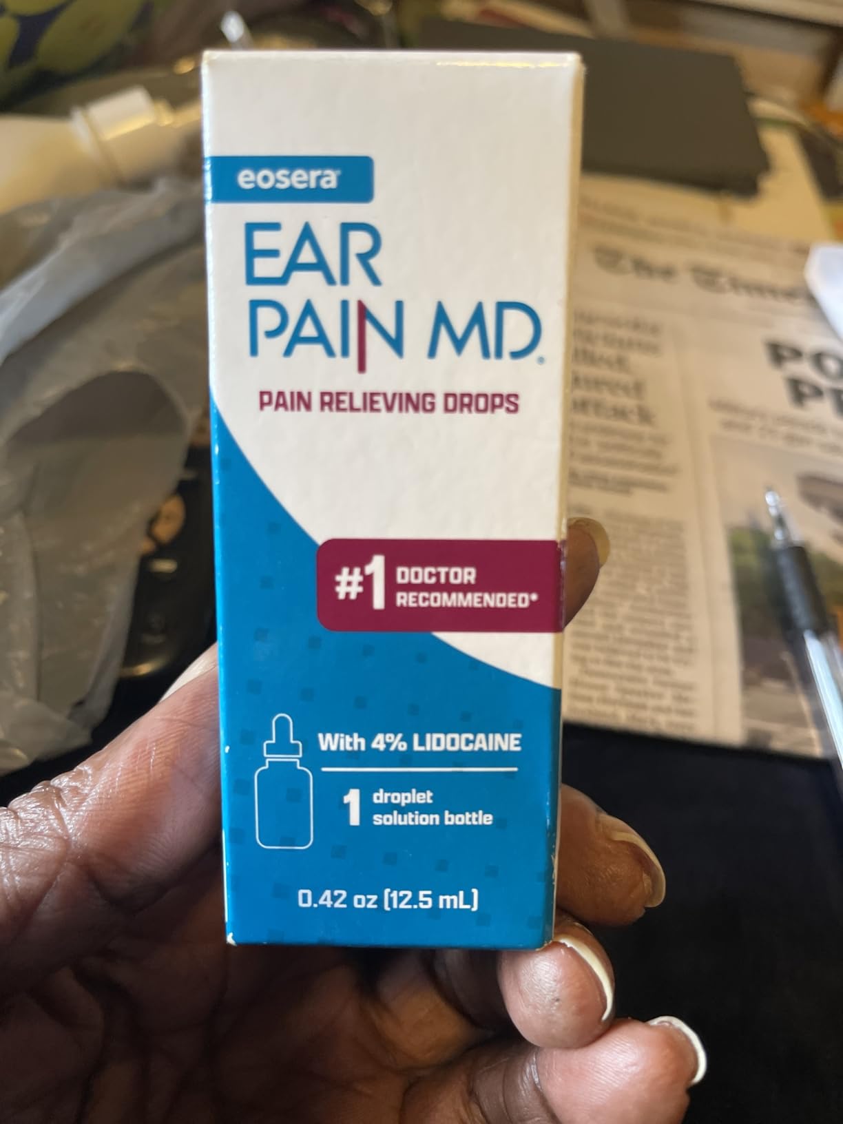 Eosera Ear Pain MD® - 4% Lidocaine Ear Drops for Maximum Strength Pain Relief Customer Review Eosera Ear Pain MD® - 4% Lidocaine Ear Drops for Maximum Strength Pain Relief - Customer Photo 2