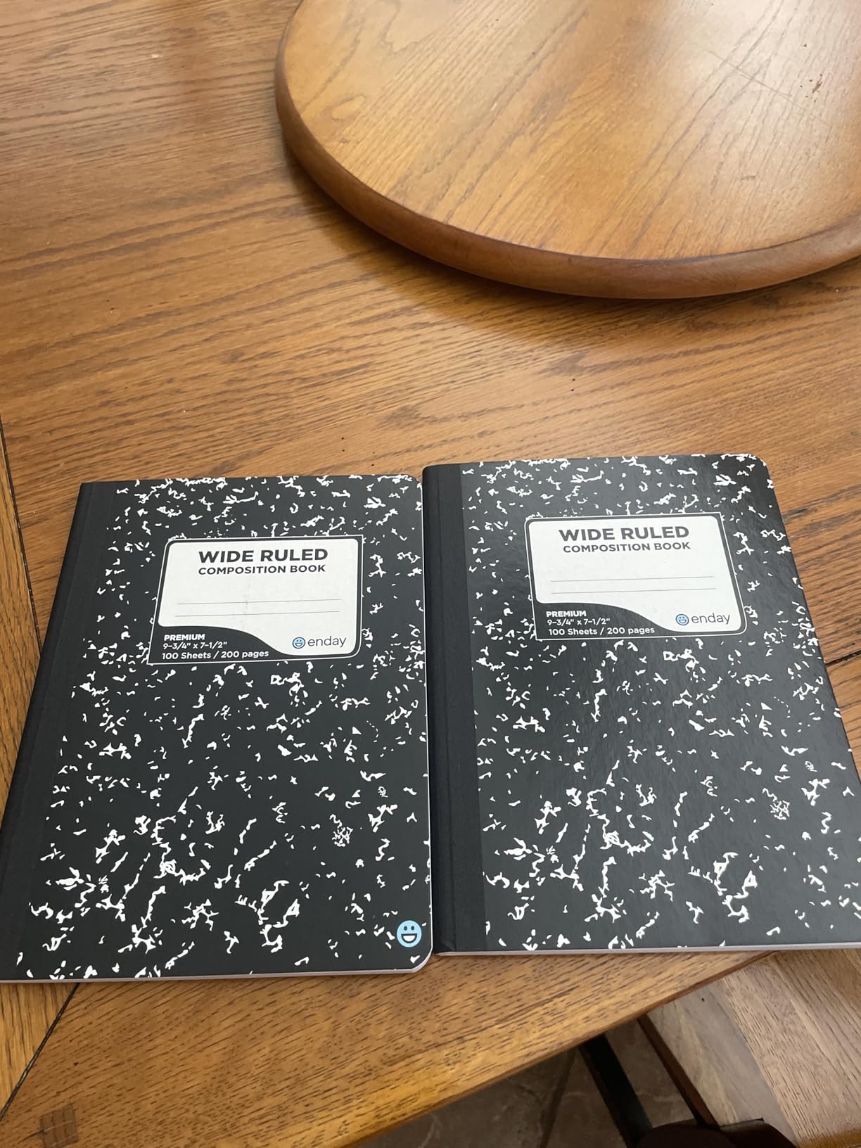 Emraw Composition Notebook College Ruled (2 Pack) Hard Cover Marble composition notebook, 100 Sheets, College ruled composition notebooks, White Paper Composition books, Black and white composition notebook - Customer Photo 2