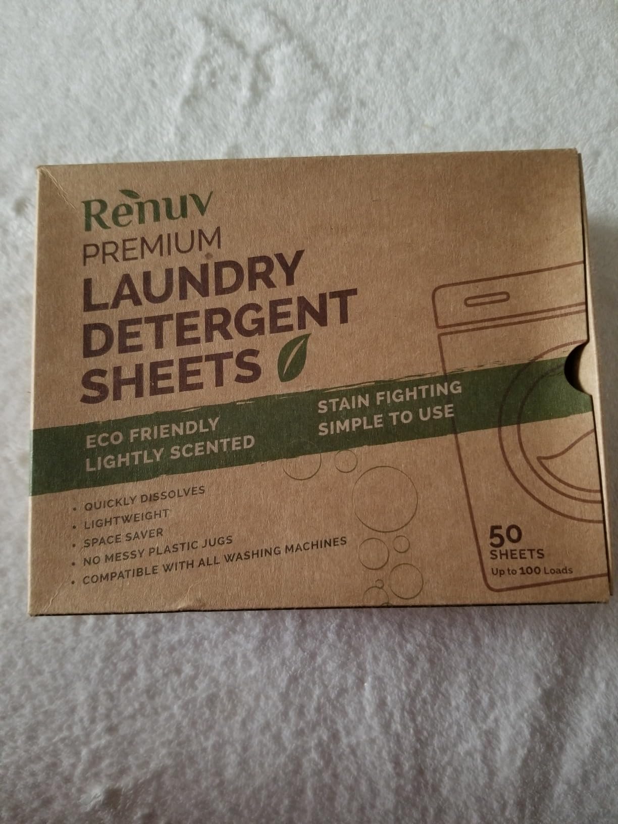 Renuv Laundry Detergent Sheets up to 100 Loads - Eco Friendly, Sustainable, Biodegradable & Liquidless Strips, 50 Sheets - Customer Photo 4