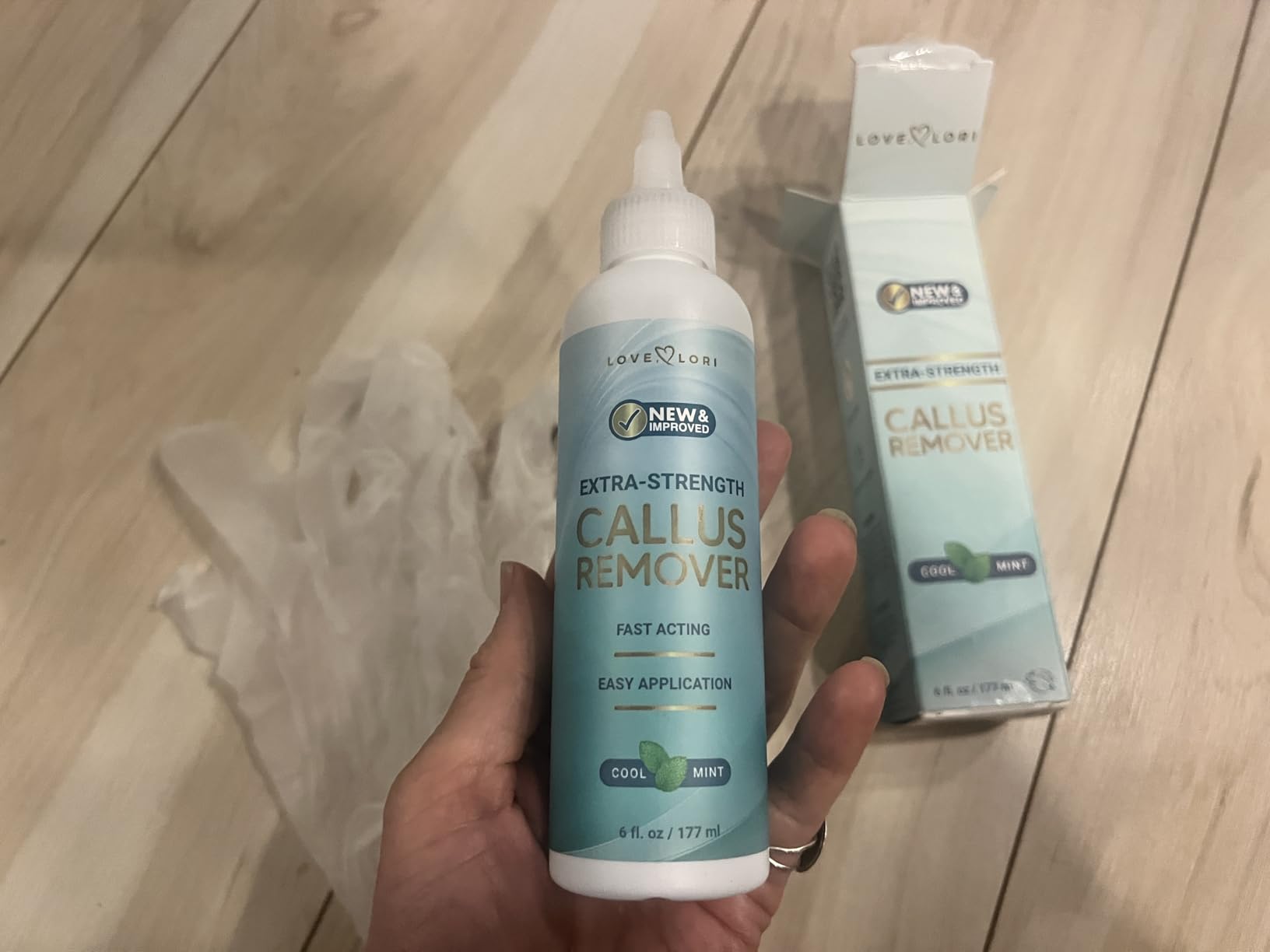 Foot Callus Remover Kit - Foot File & Callus Gel Feet Scrubber Dead Skin Scraper Bundle, 6oz - Customer Photo 2
