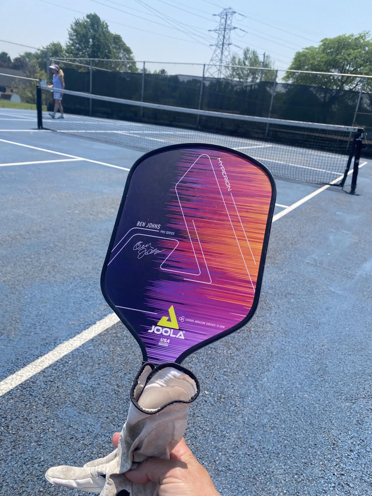 JOOLA Ben Johns Hyperion Pickleball Paddle - Select Raw Carbon Surface or Carbon Abrasion Surface for Increased Power and Spin - Elongated Grip Handle - Carbon Fiber Pickleball Paddle - USAP Approved - Customer Photo 1