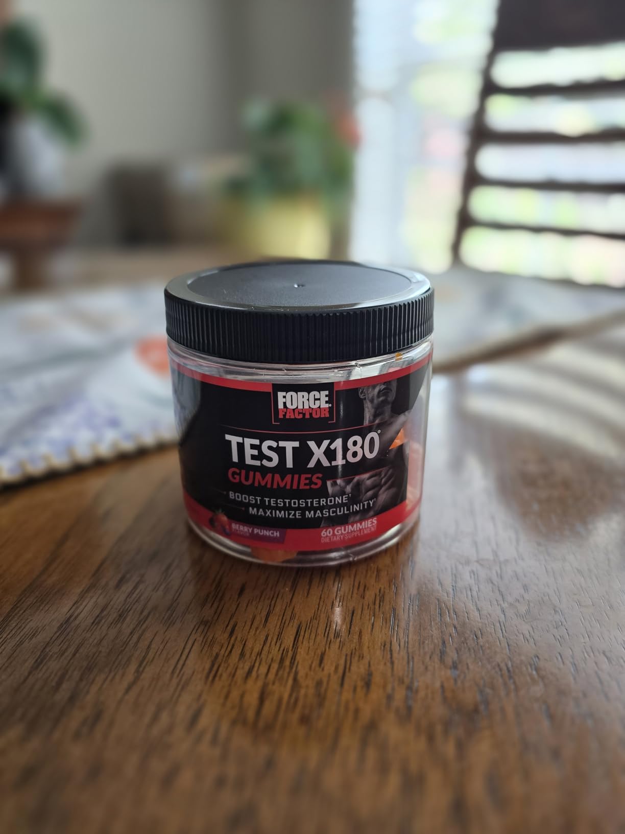 Force Factor Test X180 Gummies Testosterone Booster for Men with Tongkat Ali, Horny Goat Weed, Tribulus Terrestris, Fenugreek, & Black Maca, Supplement Men, Berry Punch, 60 Gummies, 1-Pack Customer Review Force Factor Test X180 Gummies Testosterone Booster for Men with Tongkat Ali, Horny Goat Weed, Tribulus Terrestris, Fenugreek, & Black Maca, Supplement Men, Berry Punch, 60 Gummies, 1-Pack - Customer Photo 1