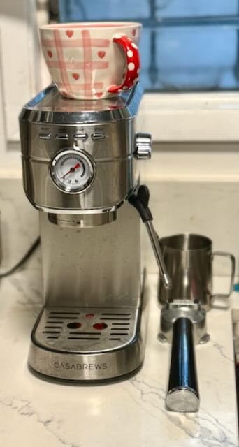CASABREWS CM5418 Espresso Machine 20 Bar, Compact Espresso Maker with Steam Milk Frother, Stainless Steel Coffee Machine with 34oz Removable Water Tank for Cappuccino, Latte, Silver - Customer Photo 1