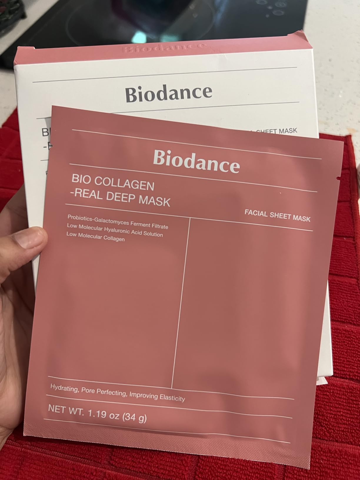BIODANCE Bio-Collagen Real Deep Mask, Hydrating Overnight Hydrogel Mask, Pore Minimizing, Elasticity, Plumping Improvement, Korean Skincare, Stocking Stuffers for Teen Girls | 1.19oz(34g) x 4ea - Customer Photo 3