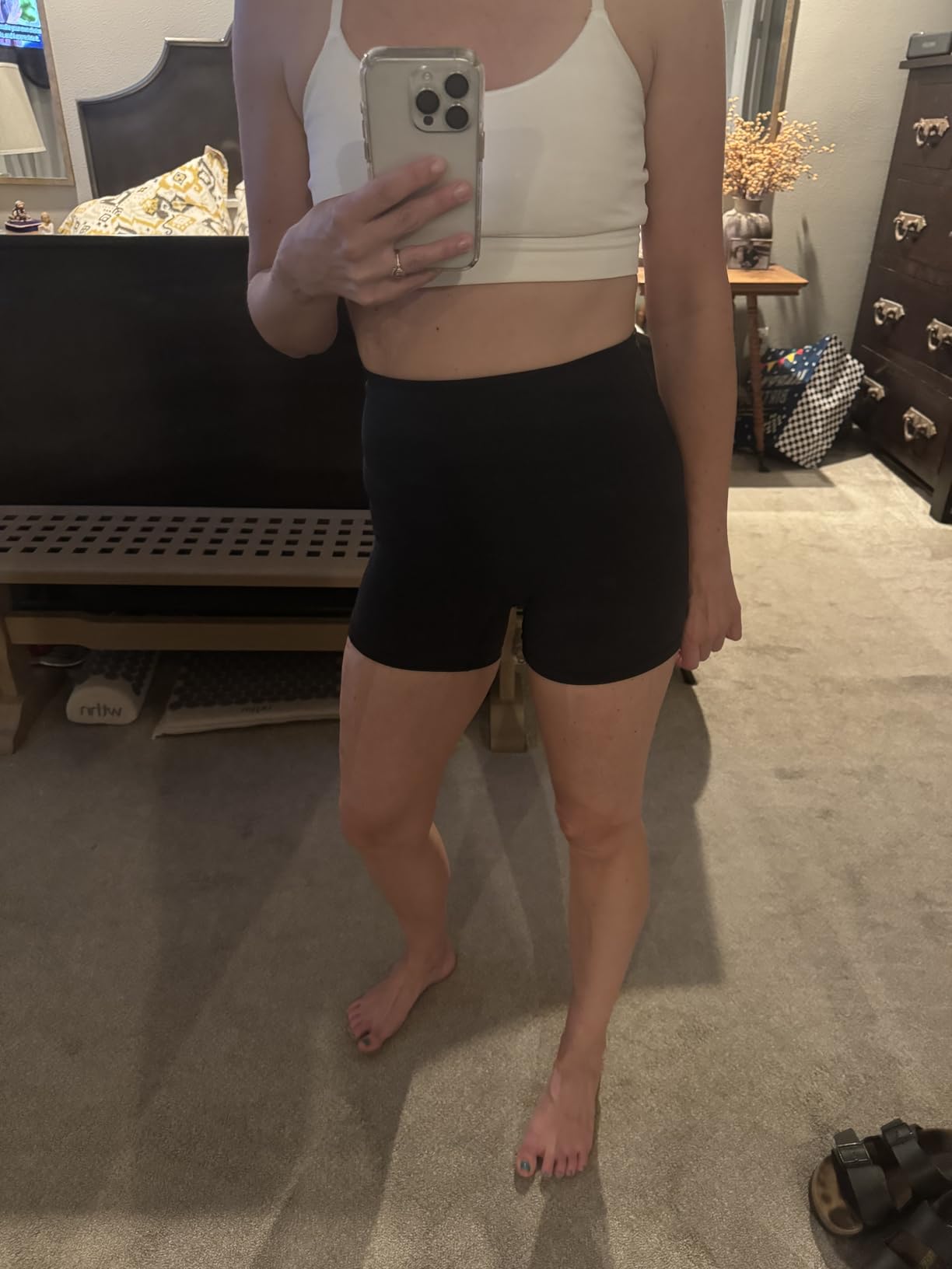 CRZ YOGA Womens Butterluxe Biker Shorts 4'' - High Waisted Booty Workout Volleyball Yoga Spandex - Customer Photo 2