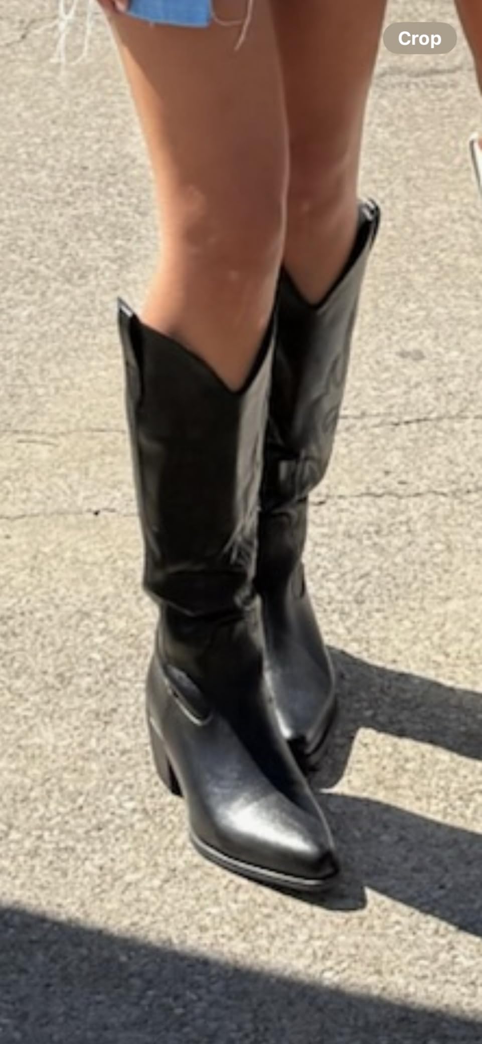 Pasuot Western Cowboy Boots for Women - Knee High Wide Calf Cowgirl Boots with Classic Embroidered, Slip On Pointed Toe Chunky Heel Fashion Retro Classic Pull On Tall Boot for Girls Ladies Fall Winter - Customer Photo 2