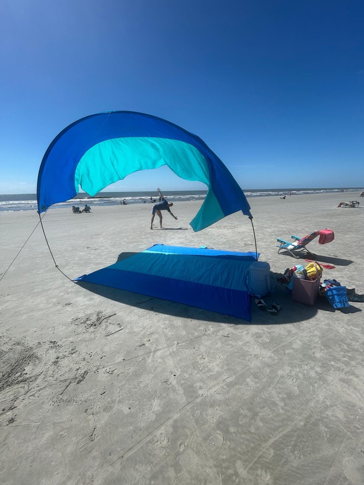Shibumi Shade®, The Original Wind-Powered® Beach Canopy with Wind Assist Included, Provides 150 Sq. Ft. of Shade, Compact & Easy to Carry, Sets up in 3 Minutes Customer Review Shibumi Shade®, The Original Wind-Powered® Beach Canopy with Wind Assist Included, Provides 150 Sq. Ft. of Shade, Compact & Easy to Carry, Sets up in 3 Minutes - Customer Photo 1