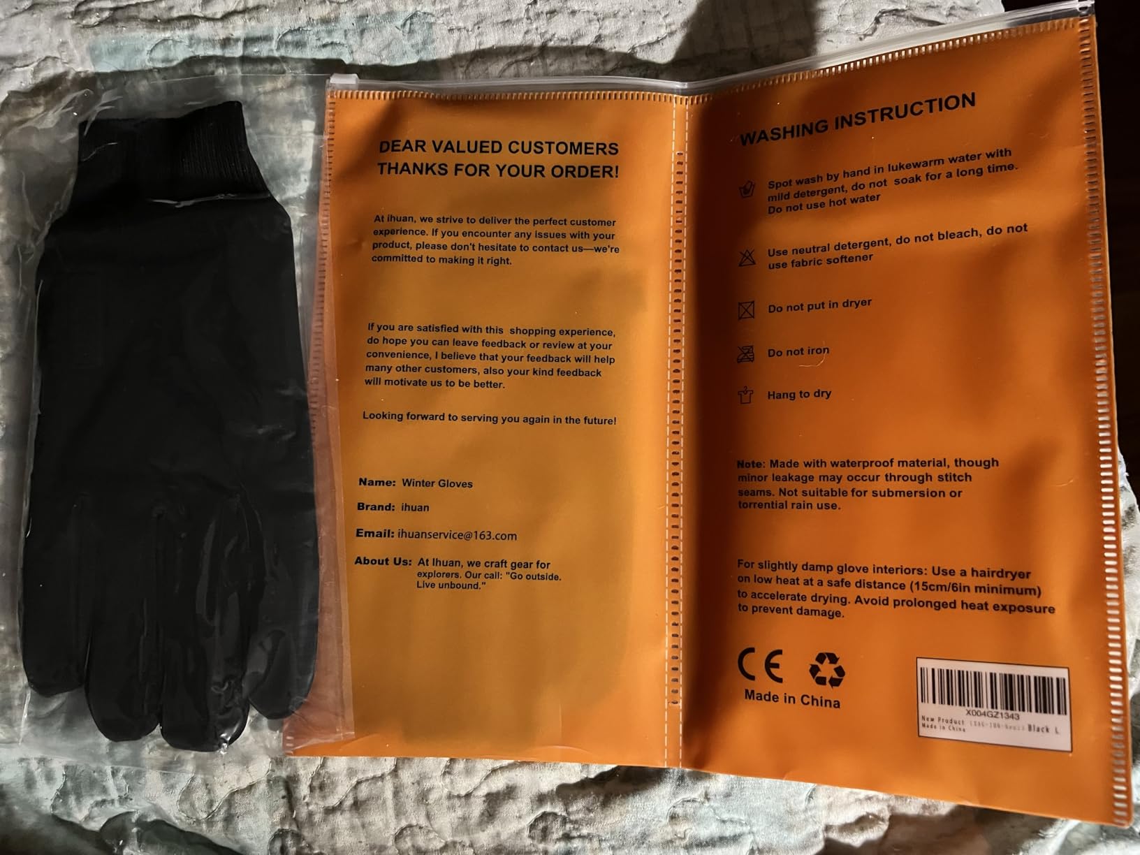 ihuan Winter Waterproof Gloves Snow Ski - Cold Weather for Men Women, Touchscreen Warm Thermal for Running Cycling - Customer Photo 1