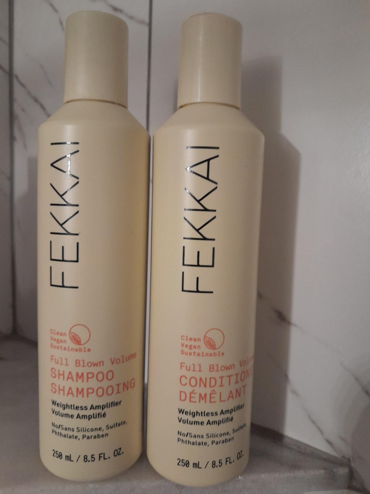 FEKKAI Full Blown Volume Shampoo (8.5 oz) + Conditioner (8.5 oz) - Adds Lift & Body for Lasting Volume For Fine or Flat Hair - Vegan, Cruelty-Free - Customer Photo 1