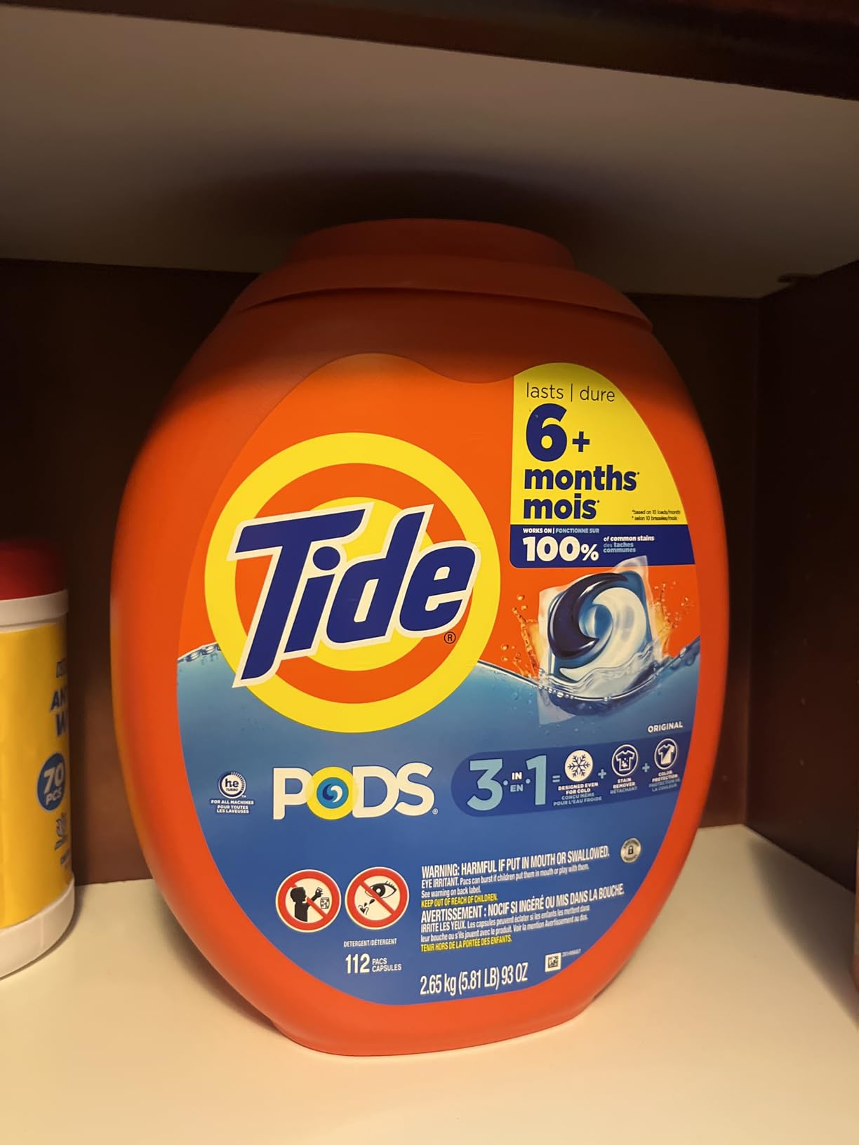 Tide PODS Laundry Detergent Pacs, 3-in-1 Stain Remover, Odor Fighter, Color Protector, 76 Count, HE compatible, Original Scent Customer Review Tide PODS Laundry Detergent Pacs, 3-in-1 Stain Remover, Odor Fighter, Color Protector, 76 Count, HE compatible, Original Scent - Customer Photo 3