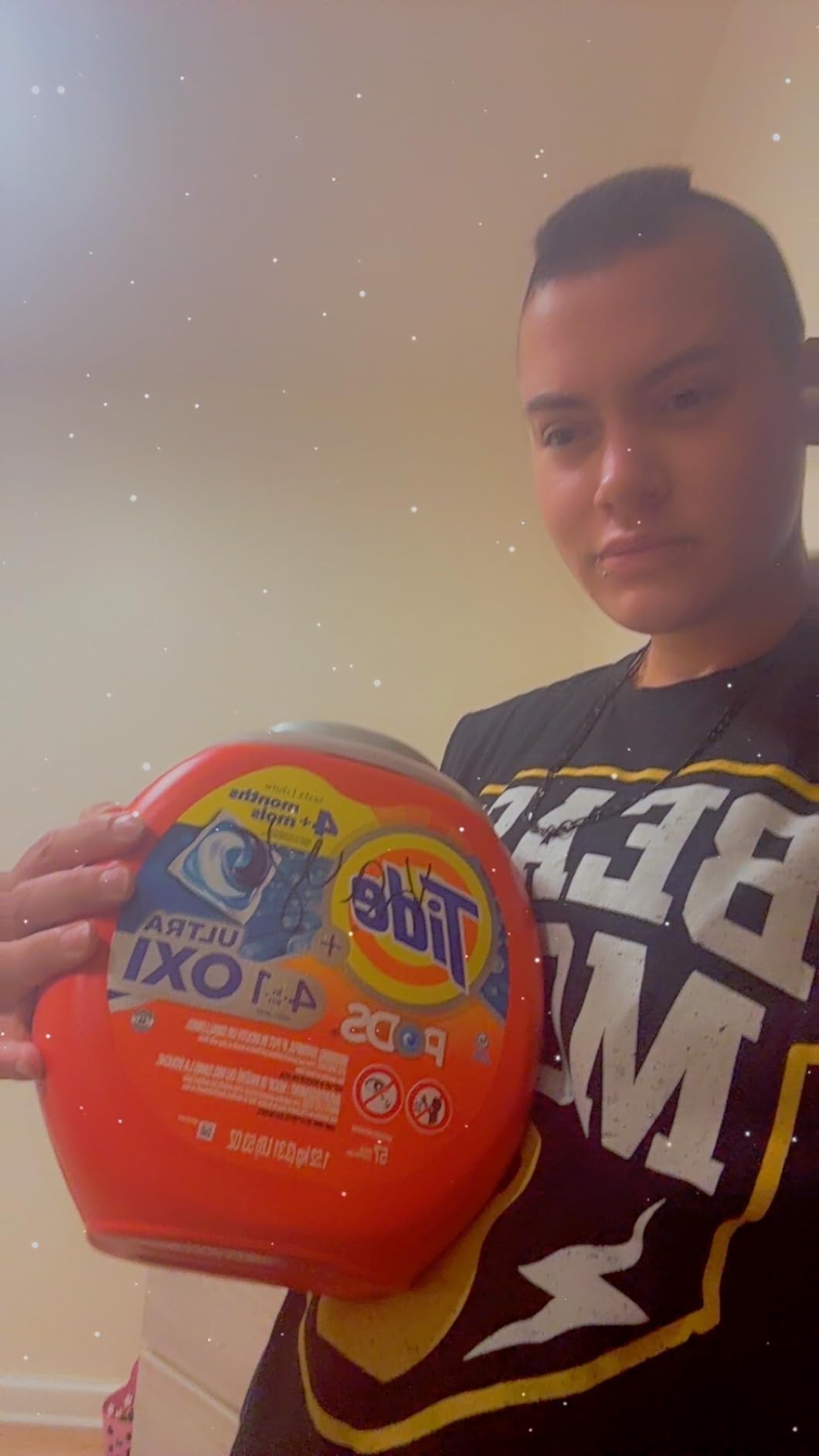 Tide PODS Liquid Laundry Detergent Soap Pacs, 4-n-1 Ultra Oxi, HE Compatible, Built in Pre-treater for Stains, 57 Count Customer Review Tide PODS Liquid Laundry Detergent Soap Pacs, 4-n-1 Ultra Oxi, HE Compatible, Built in Pre-treater for Stains, 57 Count - Customer Photo 1