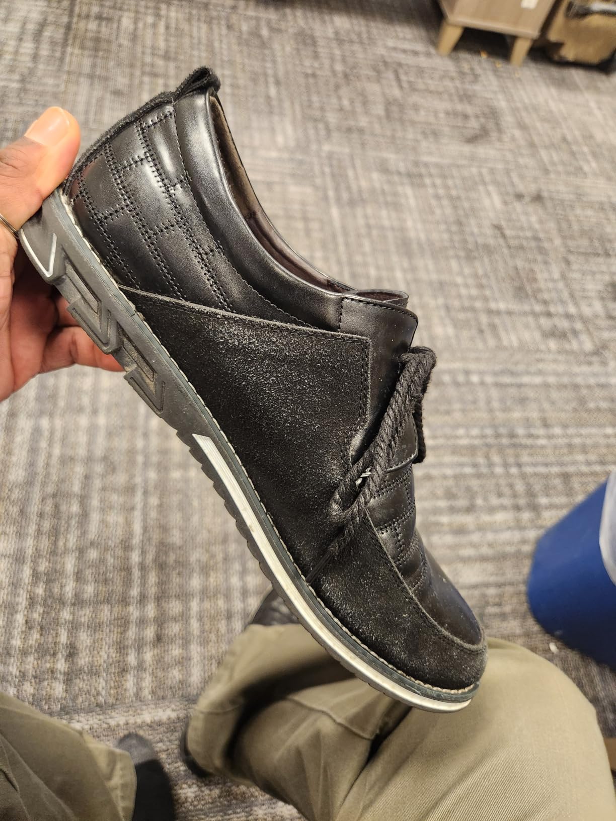 Mens Dress Shoes Casual Business Oxford Derby Orthopedic Leather Shoes Simple Lace-up Walk Loafers Flats Shoes for Men Customer Review Mens Dress Shoes Casual Business Oxford Derby Orthopedic Leather Shoes Simple Lace-up Walk Loafers Flats Shoes for Men - Customer Photo 1