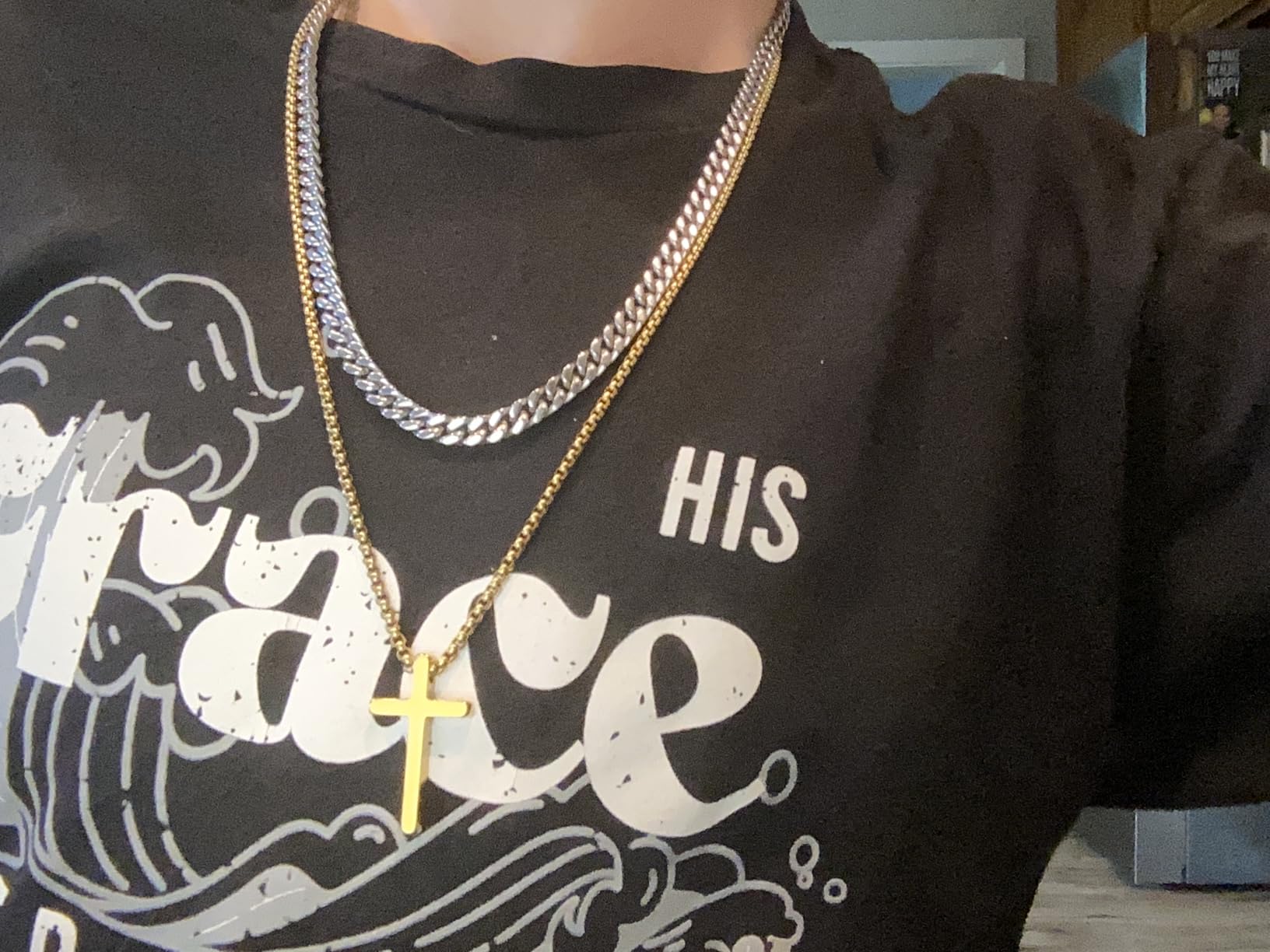 ChainsHouse Stainless Steel Mens Cuban Link Chain, Black/ 18K Gold Plated Miami Cuban Chain Necklace, 5mm/7mm/9mm/12mm/14mm Width, No Tarnish& Durable Hip Hop Mens Jewelry, 18 ChainsHouse Stainless Steel Mens Cuban Link Chain, Black/ 18K Gold Plated Miami Cuban Chain Necklace, 5mm/7mm/9mm/12mm/14mm Width, No Tarnish& Durable Hip Hop Mens Jewelry, 18