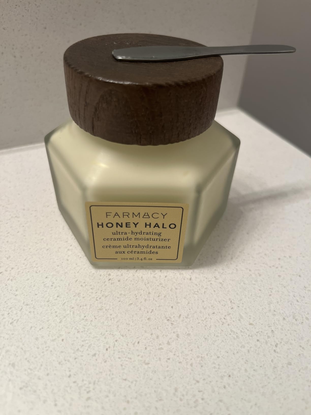 Farmacy Ceramide Face Moisturizer - Honey Halo Hydrating Facial Moisturizer for Dry Skin - Plumps, Soothes + Restores Skin with Potent Ceramides + Buckwheat Honey for a Dewy, Healthy Glow (9ml) - Customer Photo 1