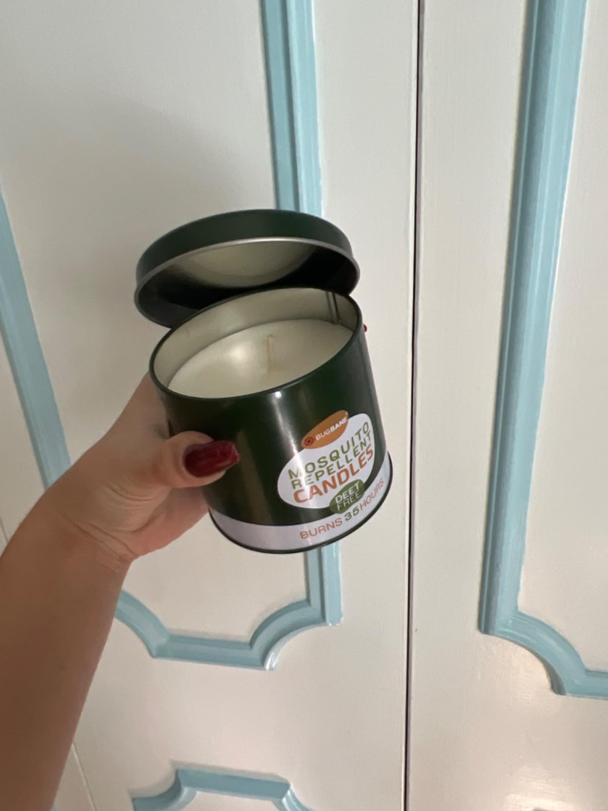 2 Mosquito Candles for Outside. Citronella Candles Outdoor Large. DEET Free with 5 Natural Essential Oils. Insect Fly Bug Candle Repellent Outdoor. - Customer Photo 2
