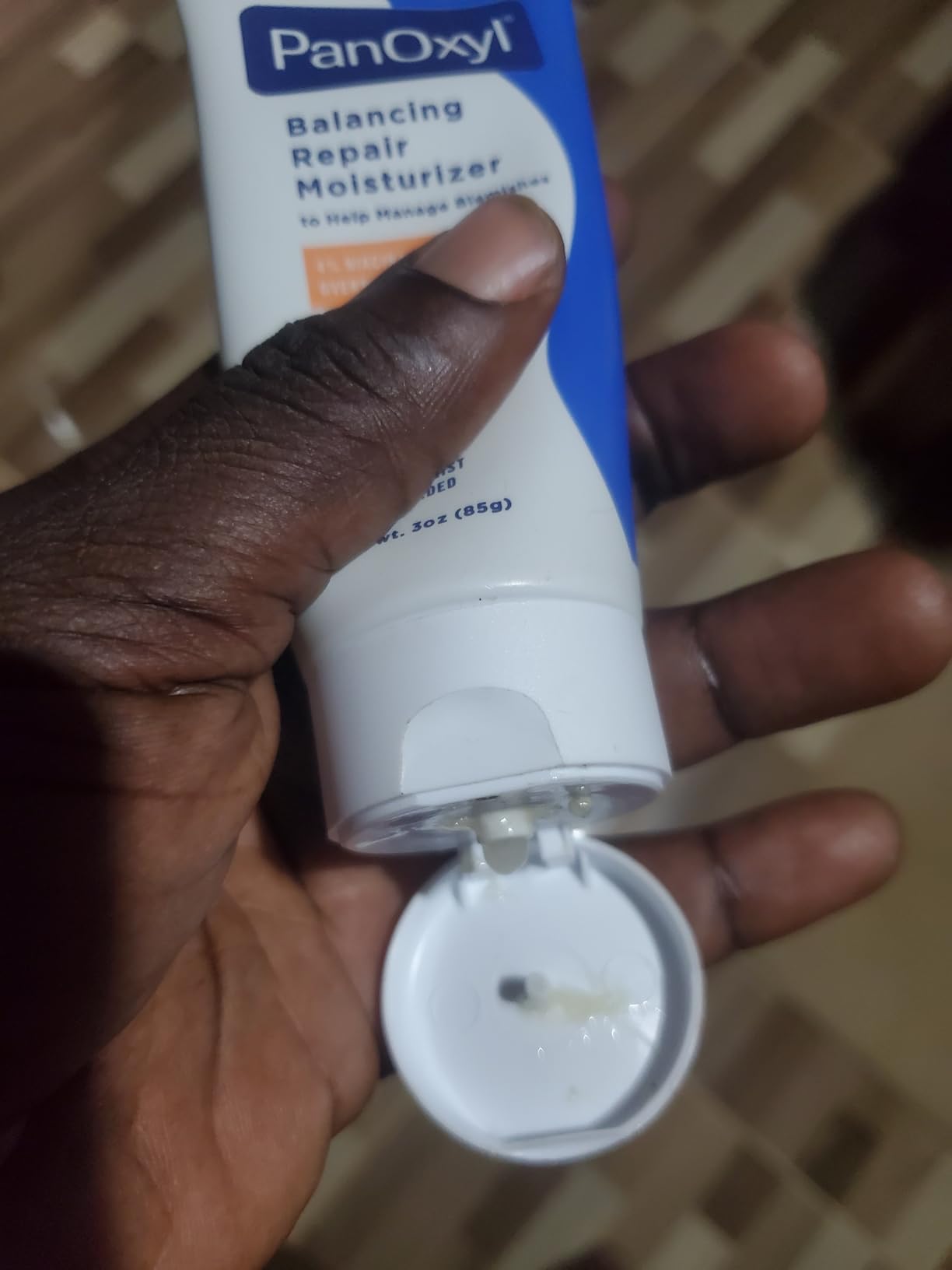 PanOxyl PM Balancing Repair Moisturizer with Niacinamide, Ceramides and Cica, Hydrating Face Moisturizer, Acne Prone Skin and Dry Skin, Non-Comedogenic Night Face Moisturizer, 3 oz - Customer Photo 4