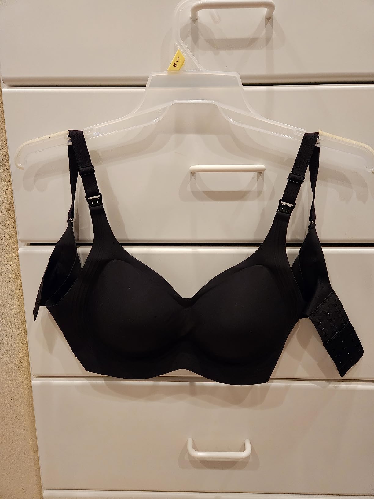 Nursing Bras for Breastfeeding,Buttery Soft Touch and Comfy Maternity Bra for Women,Wireless Seamless Women's Sleeping Nursing Maternity Bralette with Pads & Extra Extenders for Pregnancy Nude - Customer Photo 1