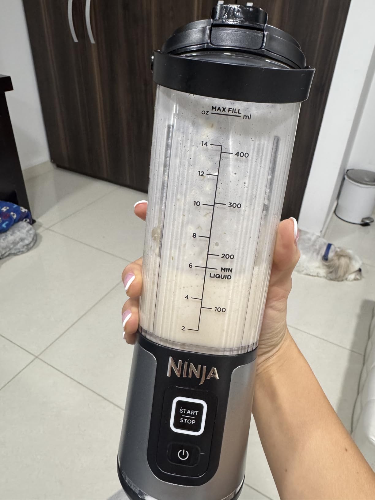Ninja BC151BK Blast Portable Blender, Cordless, 18oz. Vessel, Personal Blender for Shakes & Smoothies, BPA Free, Leakproof-Lid & Sip Spout, USB-C Rechargeable, Dishwasher Safe Parts, Black - Customer Photo 2