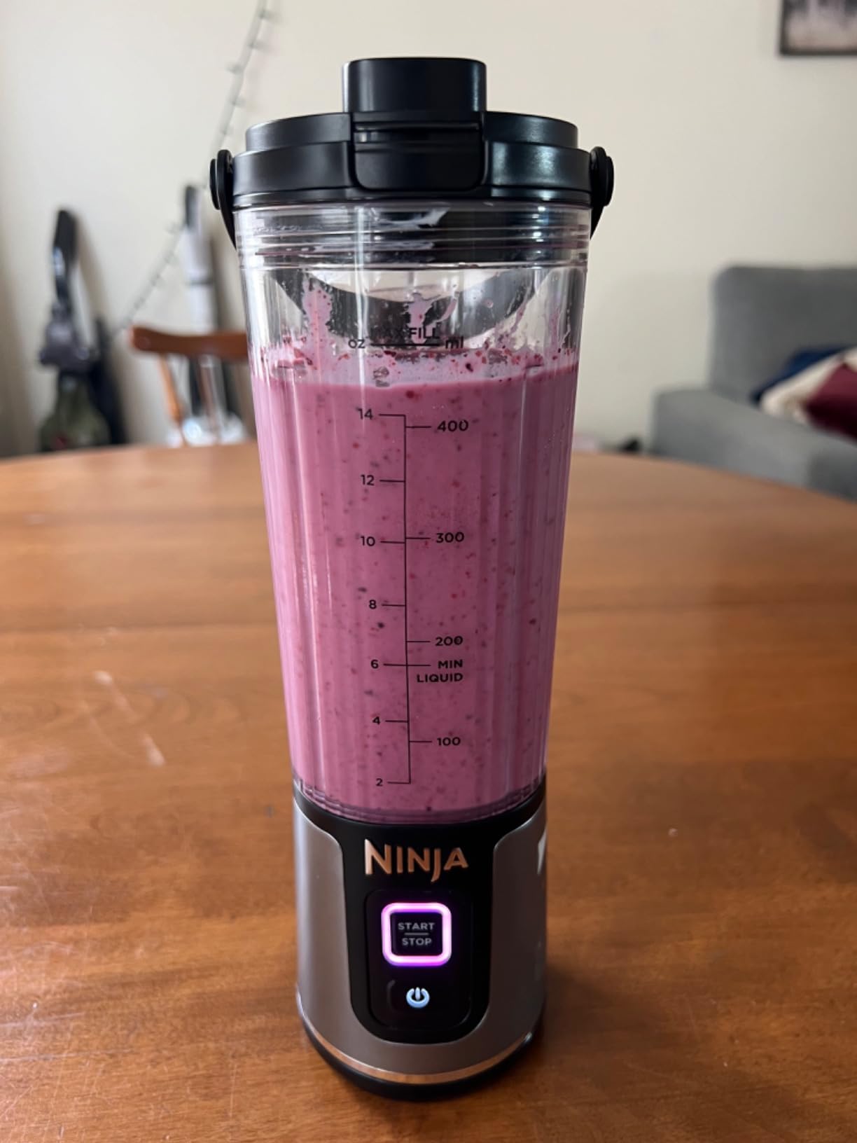 Ninja BC151BK Blast Portable Blender, Cordless, 18oz. Vessel, Personal Blender for Shakes & Smoothies, BPA Free, Leakproof-Lid & Sip Spout, USB-C Rechargeable, Dishwasher Safe Parts, Black - Customer Photo 5