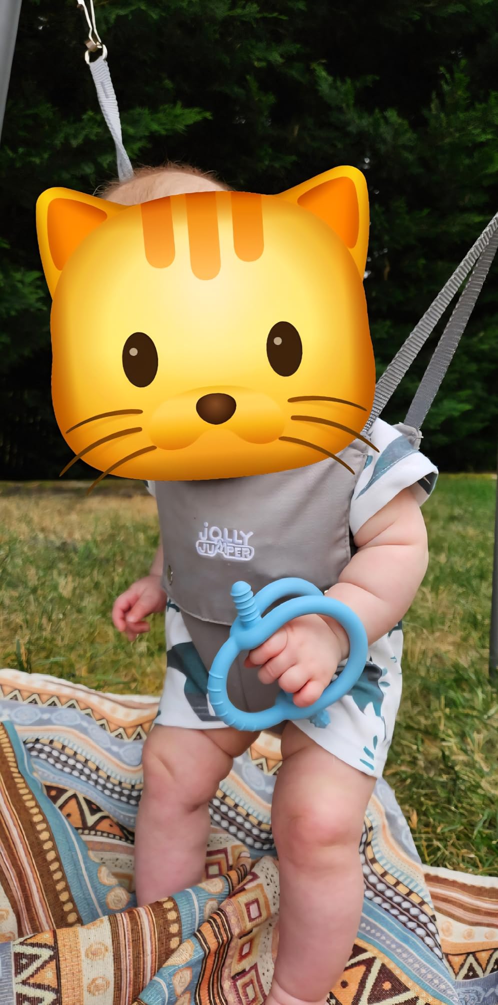 Frida Baby Get-A-Grip BabyTeether for Teething Relief | 100% Food-Grade Silicone Teething Toys for Baby 0-6, 12, 18 Months Infant, BPA-Free, PVC-Free | Blue - Customer Photo 1