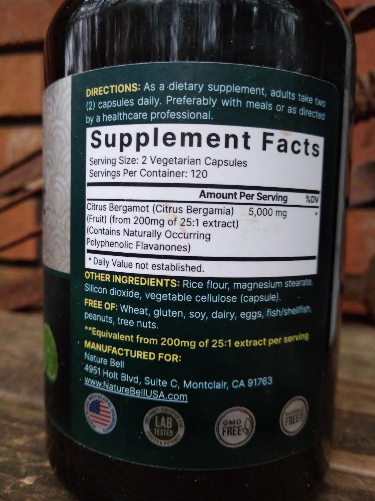NatureBell Citrus Bergamot 5,000 mg Equivalent, 240 Veggie Capsules | Extra Strength 25:1 Fruit Extract – High Antioxidant Level – Heart & Immune Support Supplement – Vegan, Non-GMO - Customer Photo 2