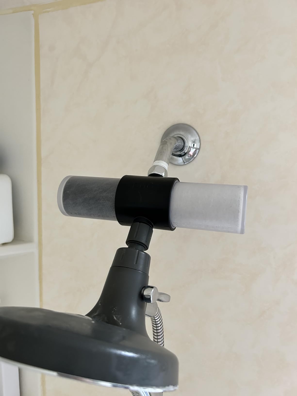 Weddell Duo Shower Filter - NSF Certified Shower Filter, High Pressure Activated Carbon Filter, Removes Chlorine, PFAS & Particulates, Clinically Tested For Healthier Skin & Hair (White) - Customer Photo 5