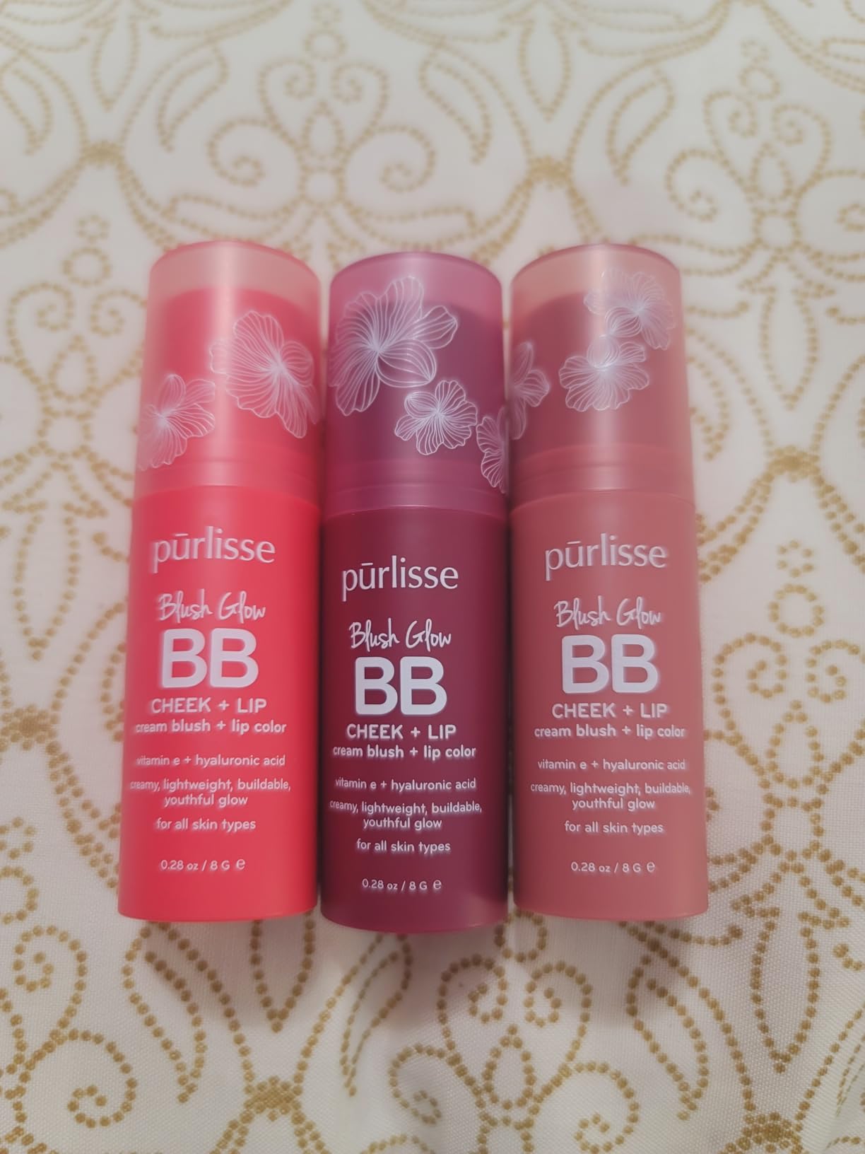 pürlisse Blush Glow BB Lip and Cheek Tint - Hydrating & Buildable 2-in-1 Cream Blush Stick for Cheeks & Lips - Formulated with Nourishing Vitamin E & Hyaluronic Acid - Peach Please (.28 oz) - Customer Photo 2