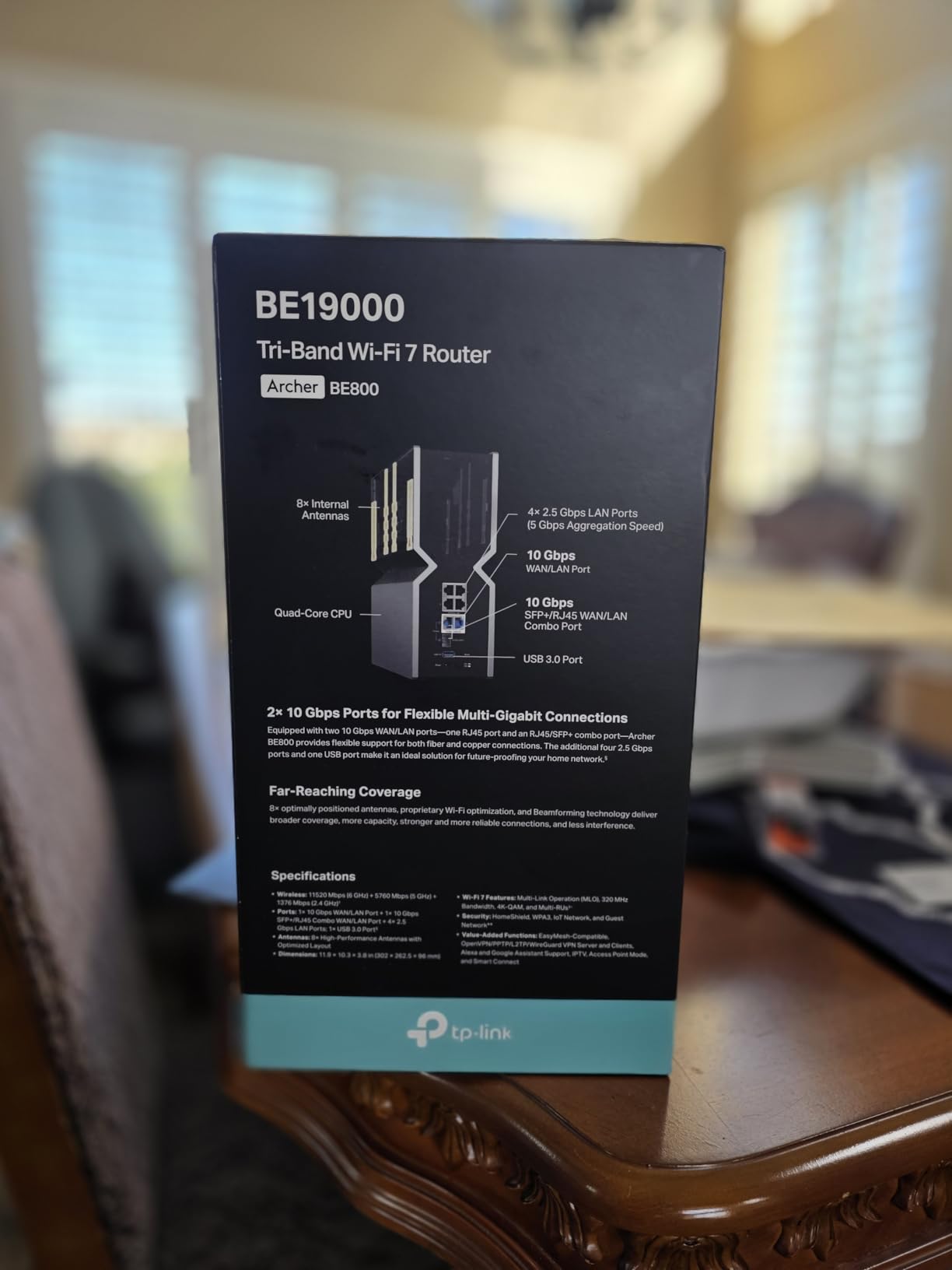 TP-Link Tri-Band BE9300 WiFi 7 Router (Archer BE550) - 6-Stream, Full 2.5G Ports w/ 6 Internal Antennas, Up to 2,000 Sq Ft, Add Easy-Mesh Device for Extended Coverage, VPN Support, Free Expert Support Customer Review TP-Link Tri-Band BE9300 WiFi 7 Router (Archer BE550) - 6-Stream, Full 2.5G Ports w/ 6 Internal Antennas, Up to 2,000 Sq Ft, Add Easy-Mesh Device for Extended Coverage, VPN Support, Free Expert Support - Customer Photo 2