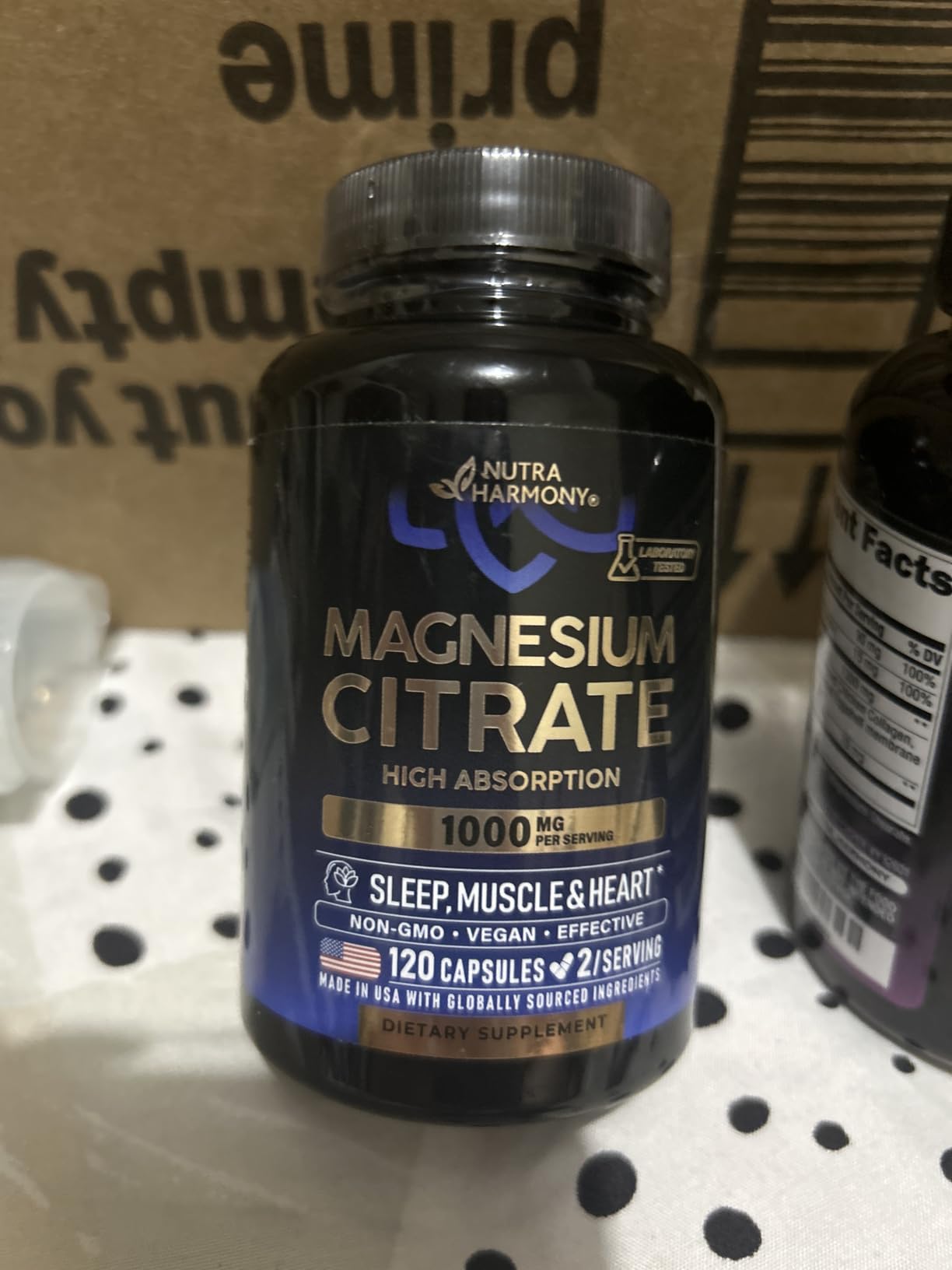 Magnesium Citrate Capsules 1000mg | High Absorption Supplement - Sleep, Muscle & Heart Support - Vegan | Non-GMO - Made in USA - As Powder | Pills | Tablets - 120 Capsules, 2 Month Supply - Customer Photo 2