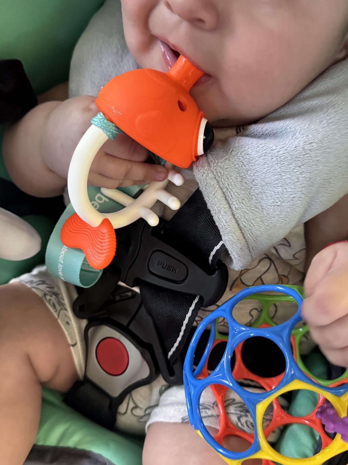 Baby Teething Toys 3-6 Months with Pacifier Clip, Mombella Clownfish Teether for Babies 6-12 Months, Food Grade Silicone Infant Teething Relief Toy, Baby Shower Gifts for Newborn Boys Girls, Tanned - Customer Photo 2