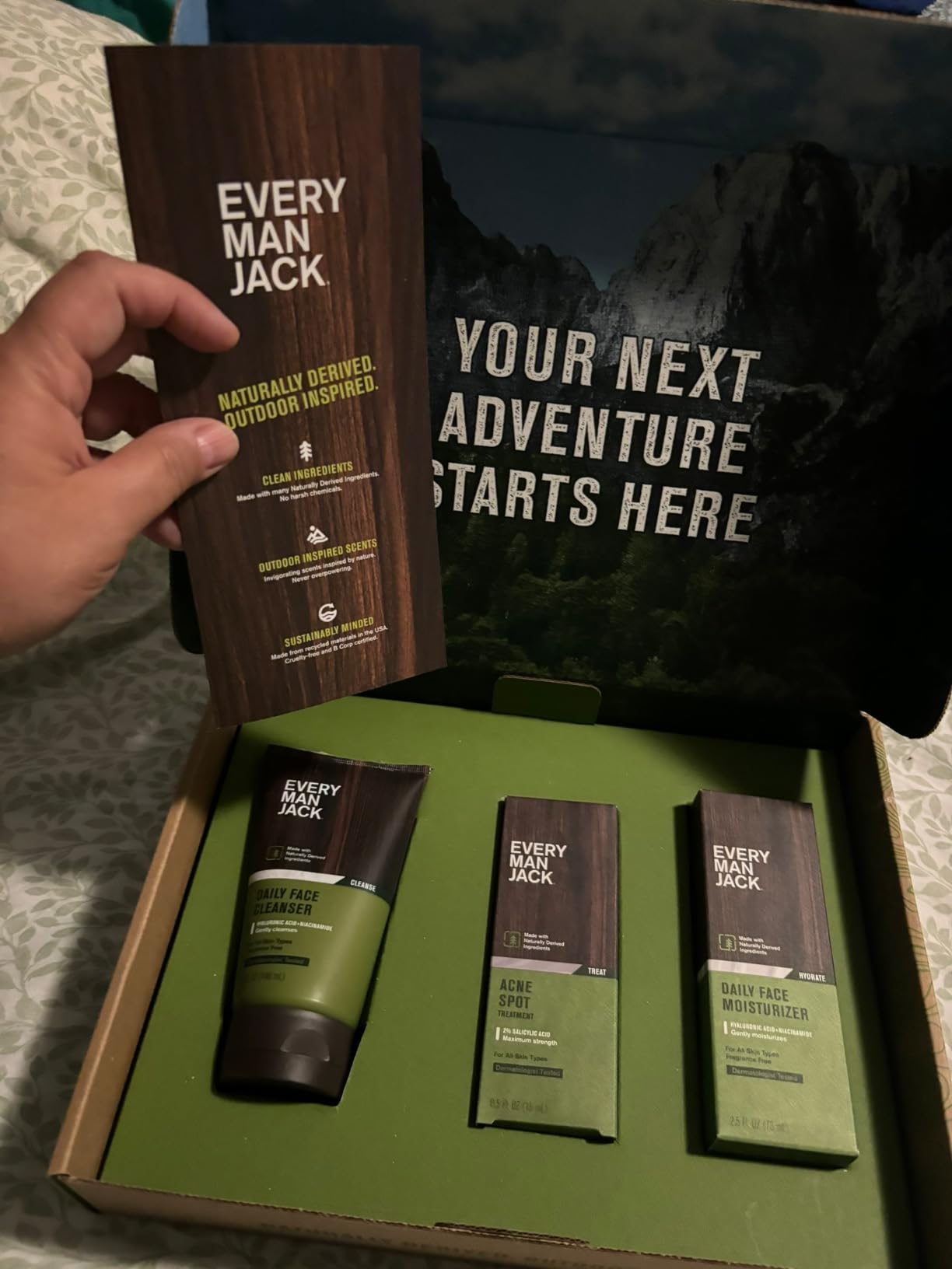 Every Man Jack Daily Skin Care Set -Three Full-Size, Fragrance Free Skin Care Essentials For a Complete Routine - Face Wash, Face Lotion, Acne Spot Treatment Customer Review Every Man Jack Daily Skin Care Set -Three Full-Size, Fragrance Free Skin Care Essentials For a Complete Routine - Face Wash, Face Lotion, Acne Spot Treatment - Customer Photo 1