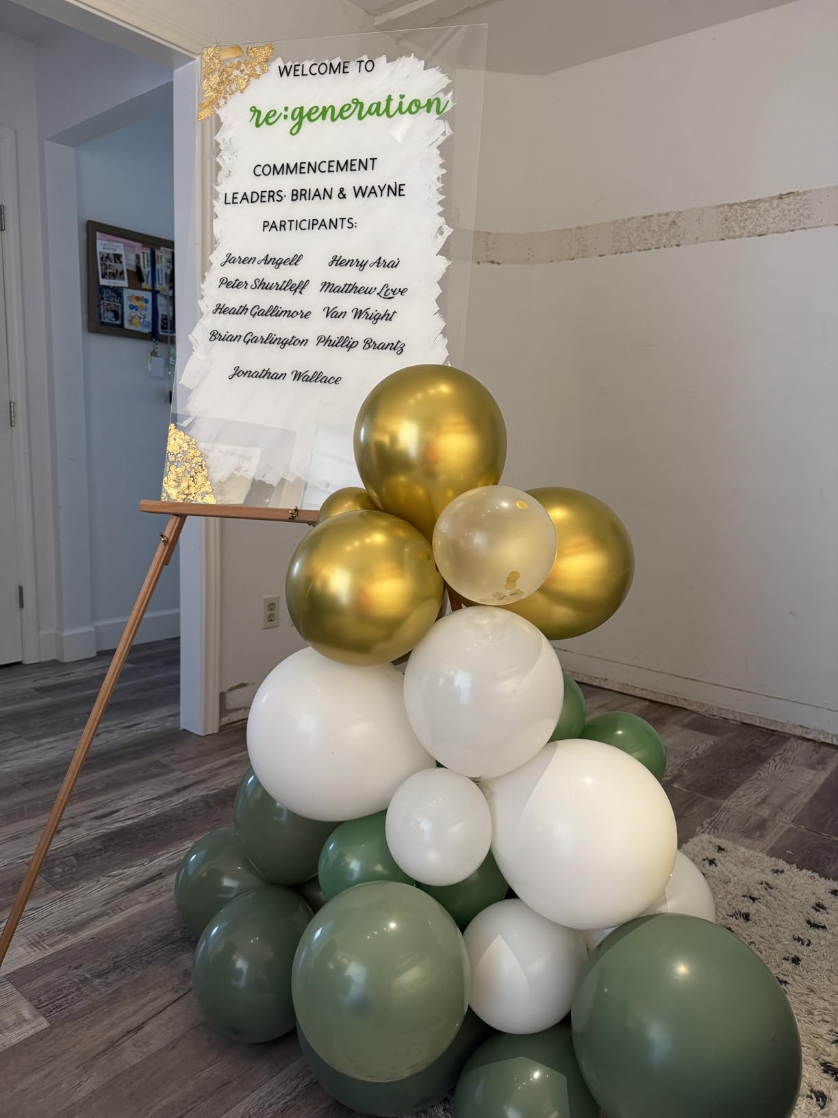 Sage Green White Gold Balloon Garland Arch Kit, 146Pcs Latex Balloons Different Sizes 18 12 10 5 Inch for Birthday Baby Shower Gender Reveal Wedding Party Decoration Customer Review Sage Green White Gold Balloon Garland Arch Kit, 146Pcs Latex Balloons Different Sizes 18 12 10 5 Inch for Birthday Baby Shower Gender Reveal Wedding Party Decoration - Customer Photo 1