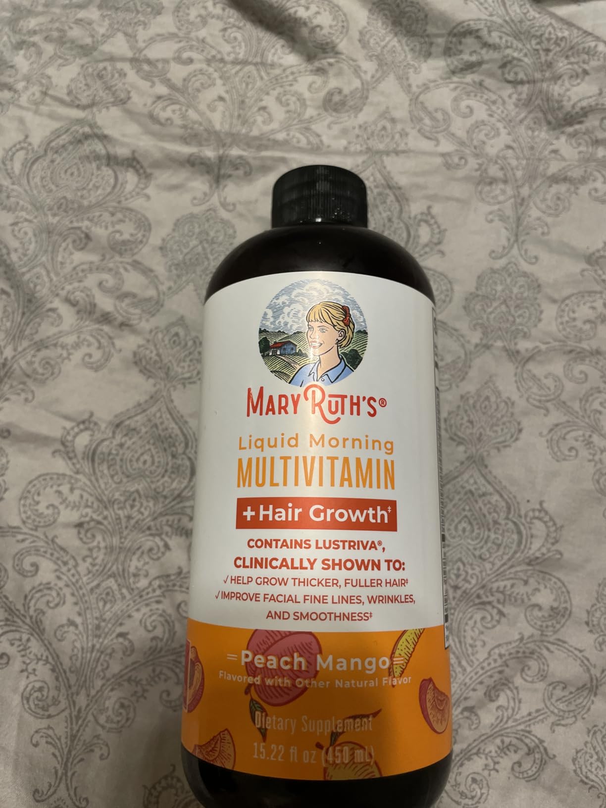 MaryRuth Organics Liquid Multivitamin+Hair Growth | Biotin 10000mcg | Lustriva Hair Growth Supplement | Clinically Tested in Women for Thicker Hair&Facial Wrinkle | Skin Care | Ages 18+ | 15.22 Fl Oz Customer Review MaryRuth Organics Liquid Multivitamin+Hair Growth | Biotin 10000mcg | Lustriva Hair Growth Supplement | Clinically Tested in Women for Thicker Hair&Facial Wrinkle | Skin Care | Ages 18+ | 15.22 Fl Oz - Customer Photo 2