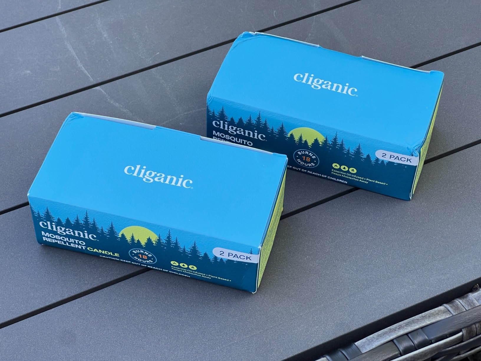 Cliganic Natural Mosquito Repellent Candle (Pack of 4) | Citronella, DEET Free, Essential Oil Infused for Outdoor, Camping | Burns 18 Hours - Customer Photo 2