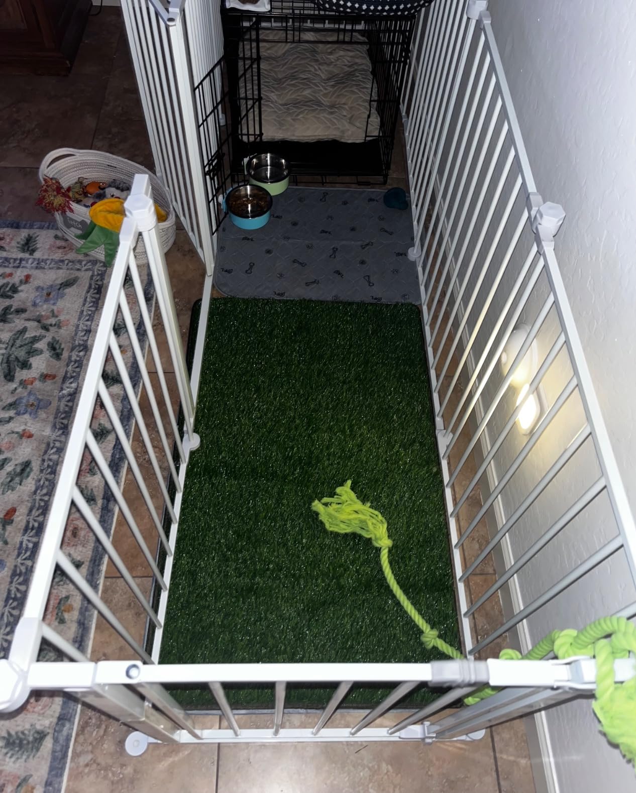 Dog Grass Mat with Pee Pad, Small Dog Litter Box Indoor Artificial Turf Grass Puppy Potty Training Pads Doggies Washable Reusable Pads Leakproof Pee on Outdoor Patio Balcony Apartment(18x30'') Customer Review Dog Grass Mat with Pee Pad, Small Dog Litter Box Indoor Artificial Turf Grass Puppy Potty Training Pads Doggies Washable Reusable Pads Leakproof Pee on Outdoor Patio Balcony Apartment(18x30'') - Customer Photo 1