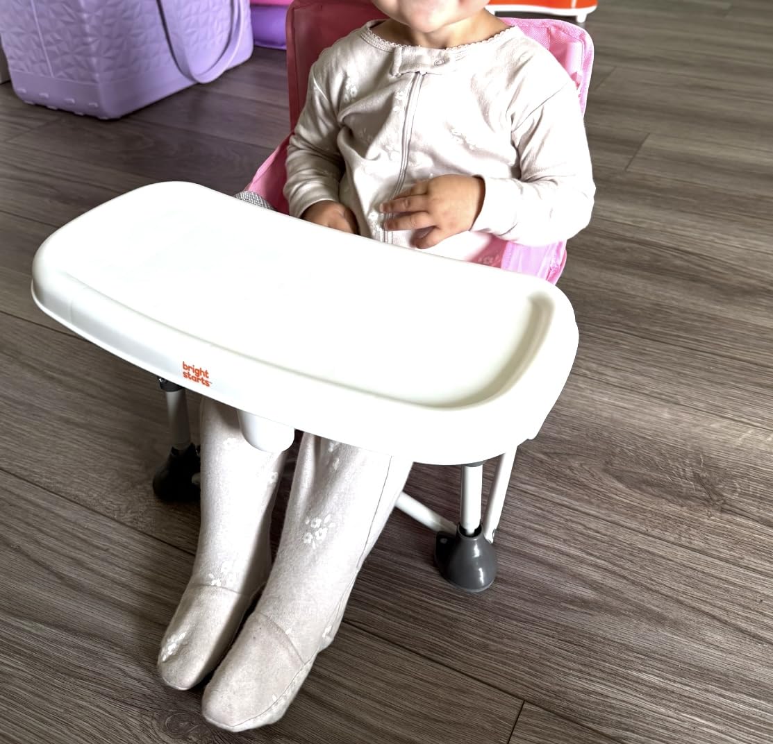 Bright Starts Pop 'N Sit Portable Booster, Indoor/Outdoor Use, Floor Seat with Feeding Tray, Teal, 6 Mos - 3 Yrs - Customer Photo 3
