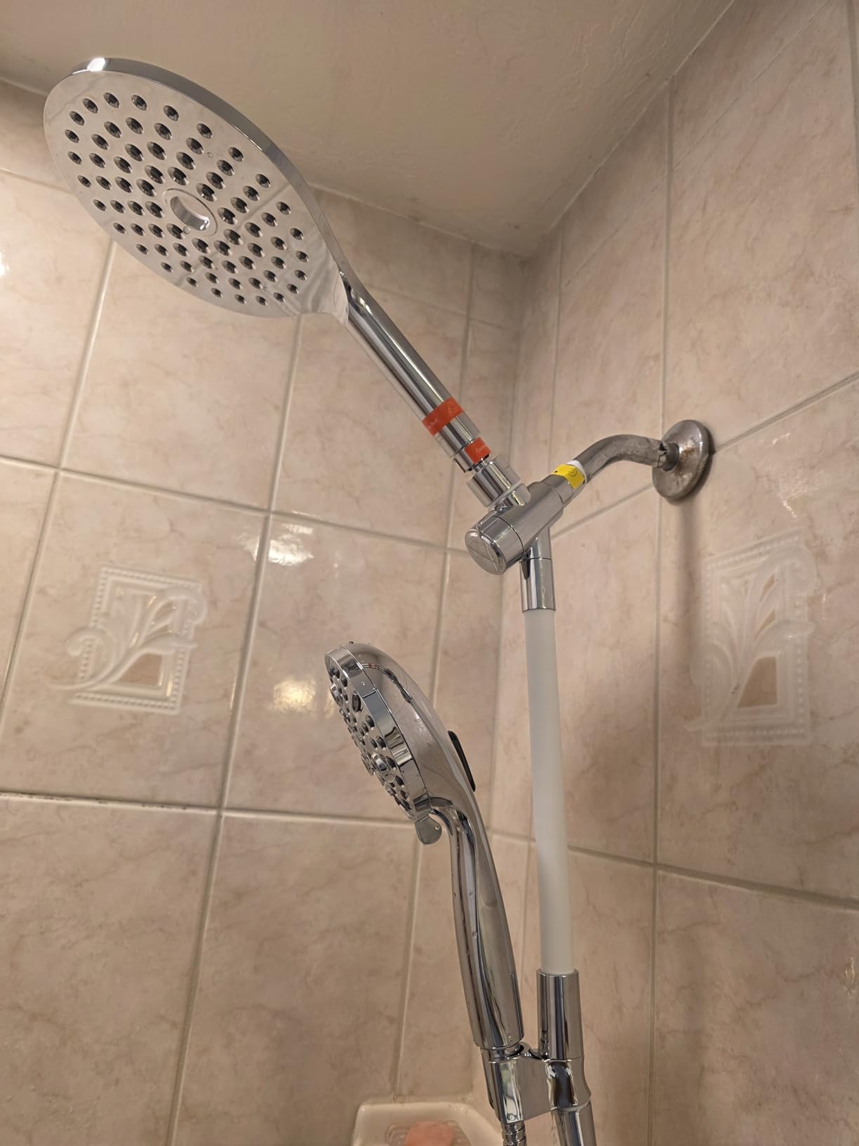 MakeFit Dual Filtered Rain Shower Head Combo, Handheld Shower Head with Adjustable Bar - Rainfall Shower Head And Showerhead with Filter for Hard Water - Removes Chlorine - Customer Photo 2