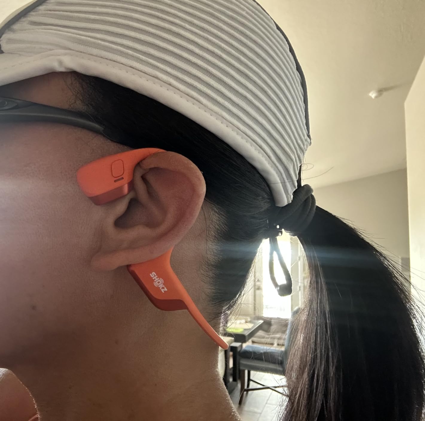 SHOKZ New OpenRun Pro 2- Bone Conduction Headphones, Open-Ear Bluetooth Wireless Sport Earphones for Running, Workouts - Sweat Resistant, Secure Comfortable Fit -Deep Bass, Smart Mic, Reflective Strip - Customer Photo 2