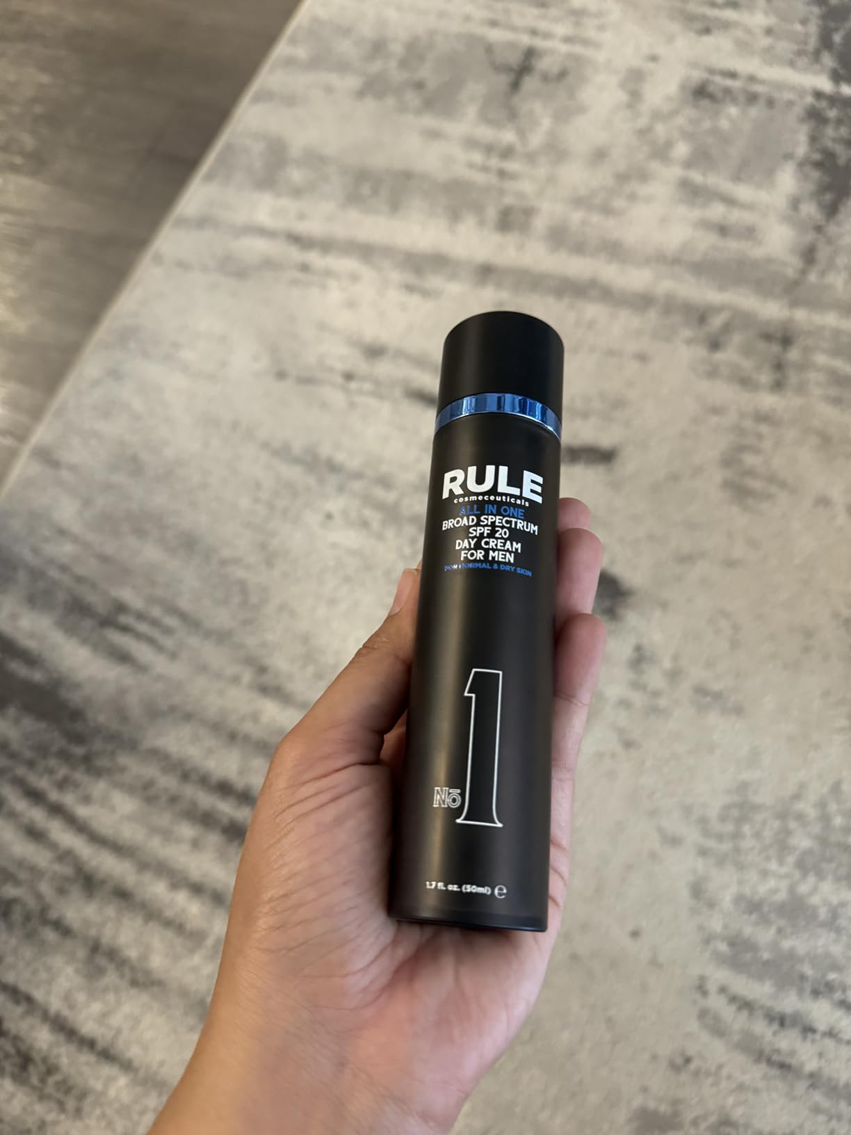 RULE 10-in-1 Mens Face Moisturizer with SPF 20 - Anti Aging Face Cream for Men - Collagen, Licorice Extract, Vitamin B, C, E Anti Wrinkle Men's Face Lotion Day Cream, Normal/Dry Facial Skin Care 1.7oz Customer Review RULE 10-in-1 Mens Face Moisturizer with SPF 20 - Anti Aging Face Cream for Men - Collagen, Licorice Extract, Vitamin B, C, E Anti Wrinkle Men's Face Lotion Day Cream, Normal/Dry Facial Skin Care 1.7oz - Customer Photo 2