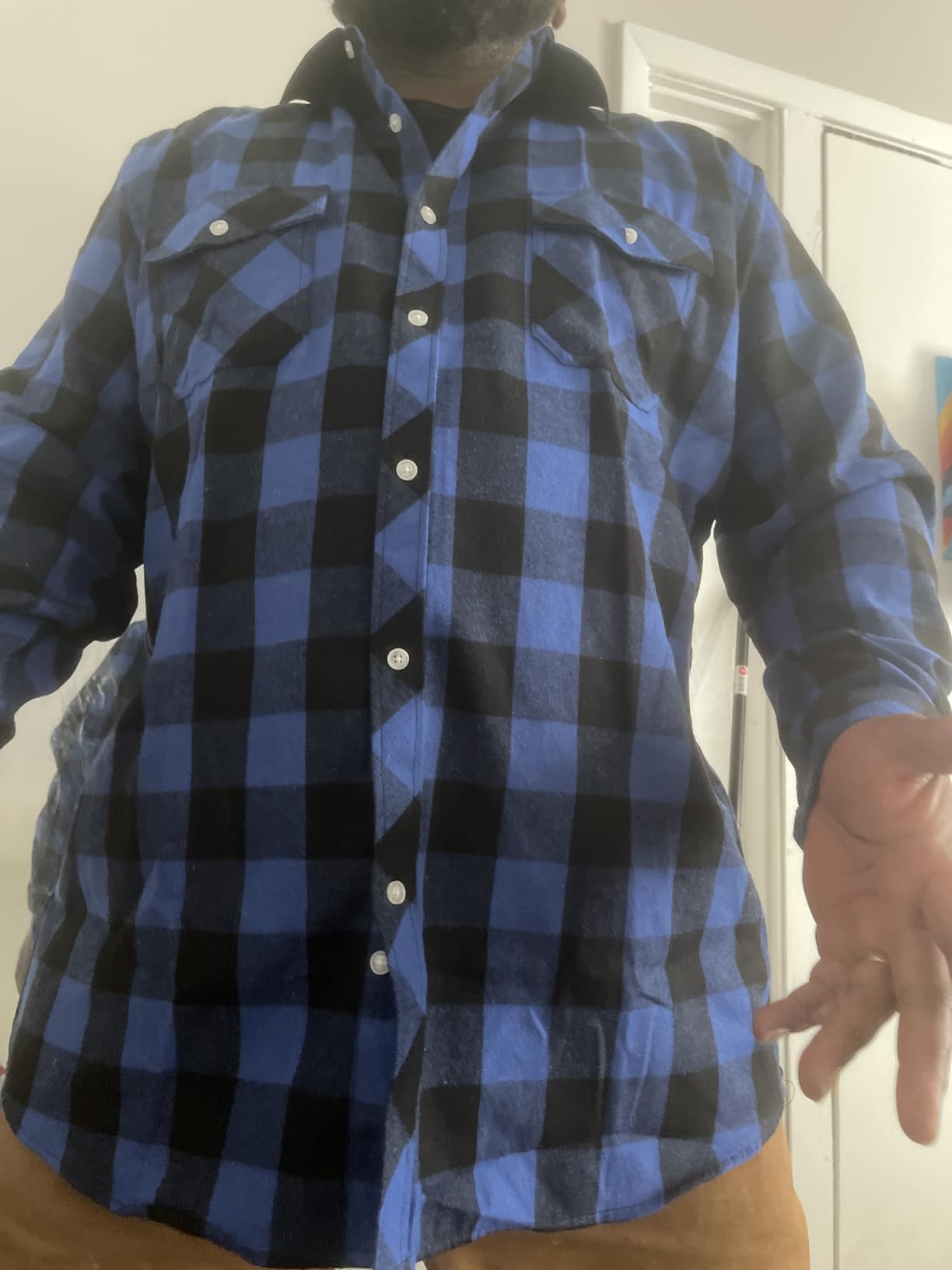1/3 Pack Mens Flannel Shirt Long Sleeve Plaid Shirts Casual Button Down Buffalo Plaid Checkered Cotton Jacket - Customer Photo 2