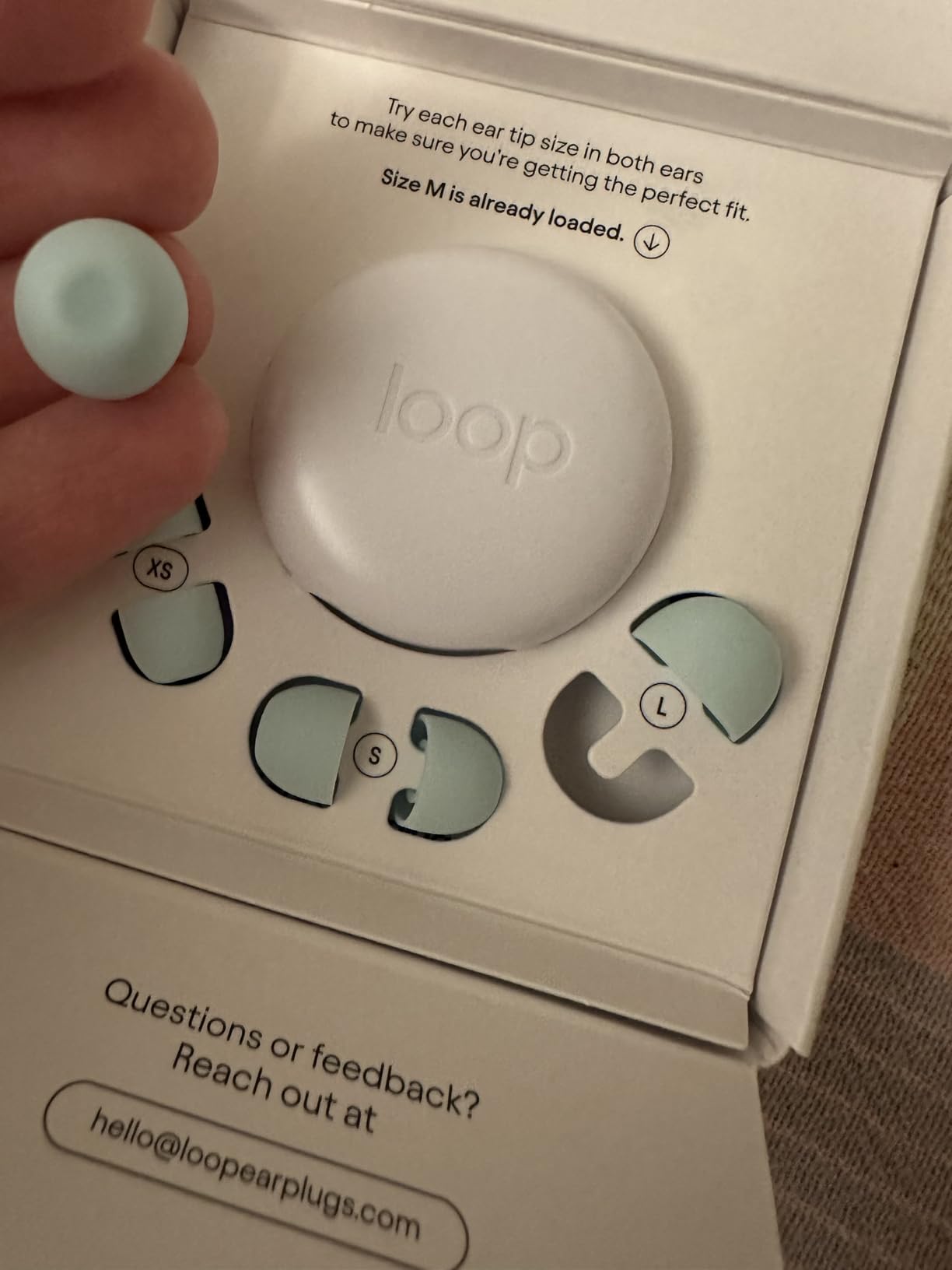 Loop Quiet 2 Ear Plugs - Ultra-Comfy Reusable Noise-Reducing Earplugs for Sleep, Deep Focus, Travel, Sensitivity | Flexible Hearing Protection | Customizable Fit | 24dB (SNR) Noise Reduction - Customer Photo 1