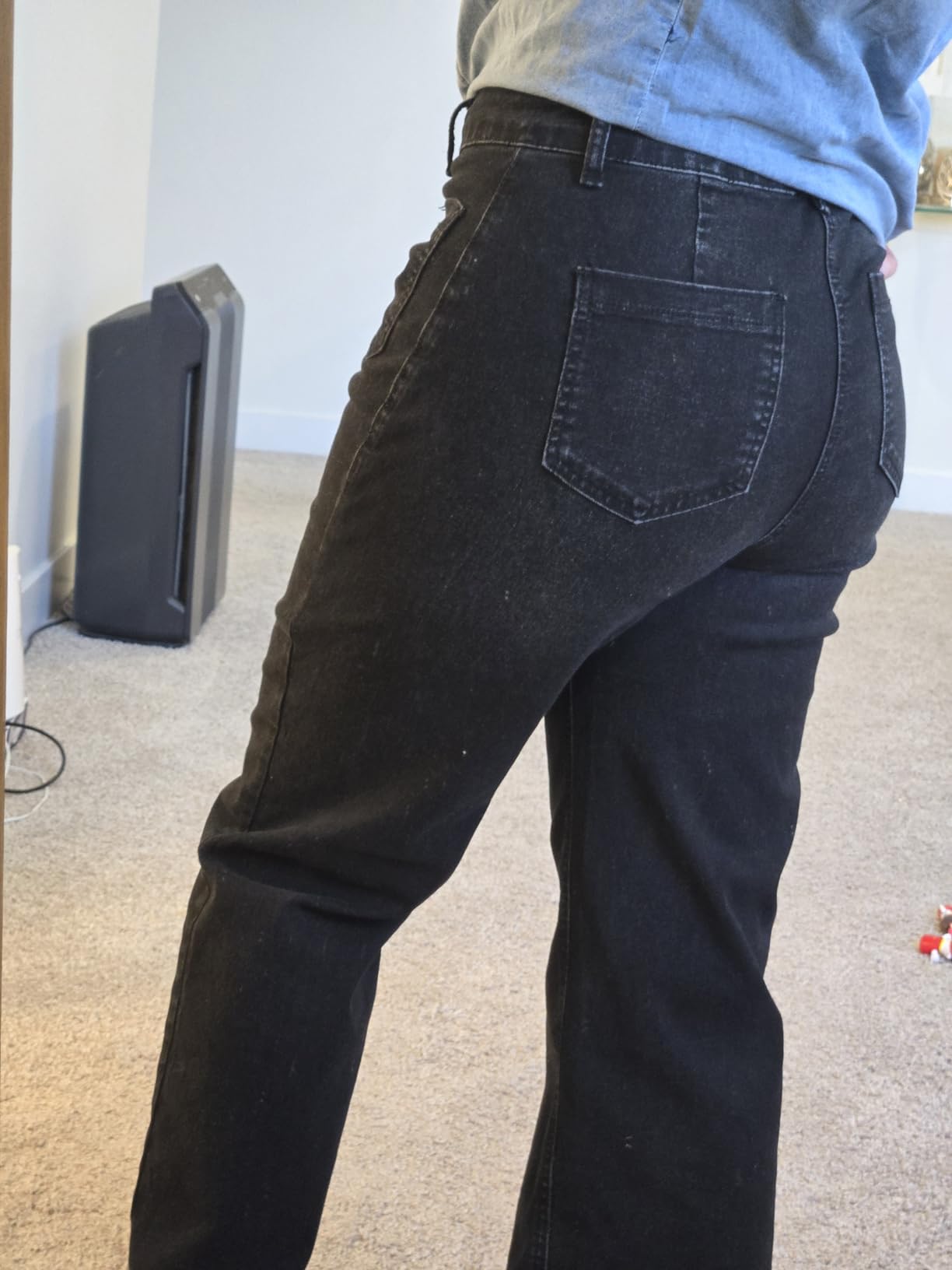 Astylish Women's Wide Leg Jeans High Waisted Stretchy Straight Leg Jeans customer photo 2